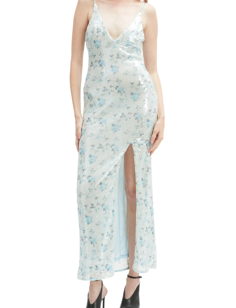 Bardot - LOIS SEQUIN MAXI DRESS - pailletkjoler - baby blue floral - 0