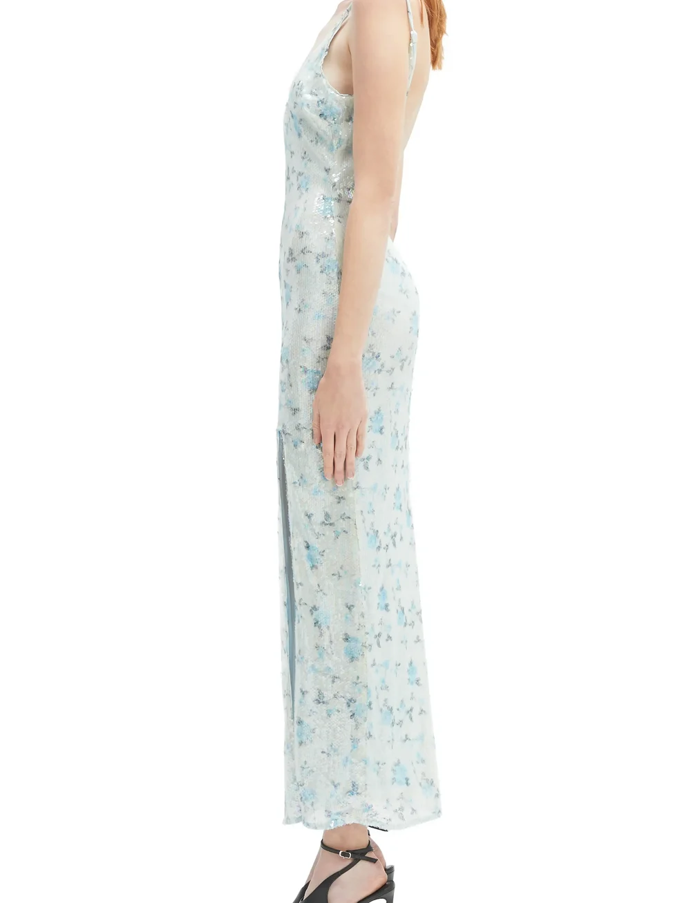 Bardot - LOIS SEQUIN MAXI DRESS - pailletkjoler - baby blue floral - 3