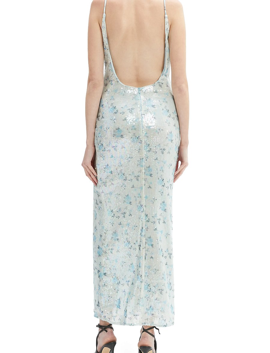 Bardot - LOIS SEQUIN MAXI DRESS - paillettenkleider - baby blue floral - 5