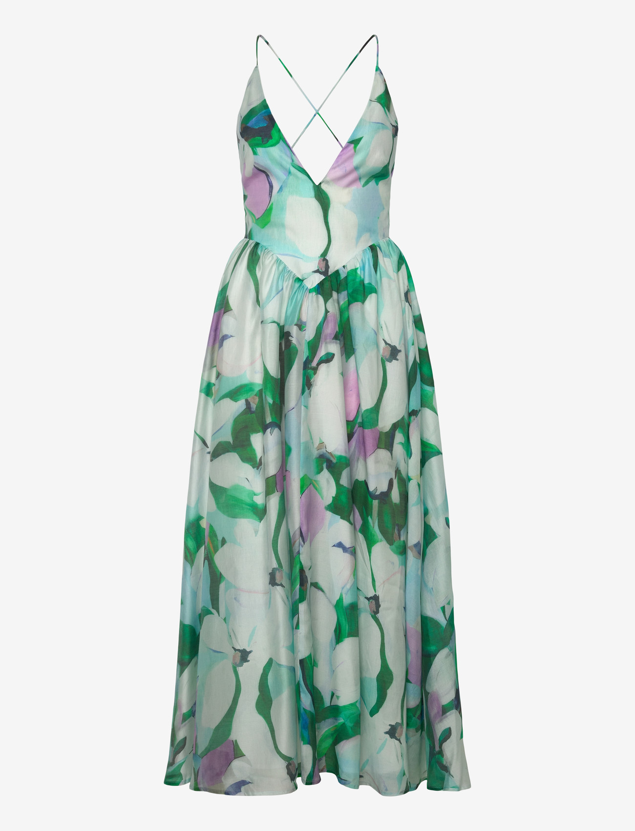 Bardot - ARLETHA HALTER MAXI DRESS - suvekleidid - green flo - 1