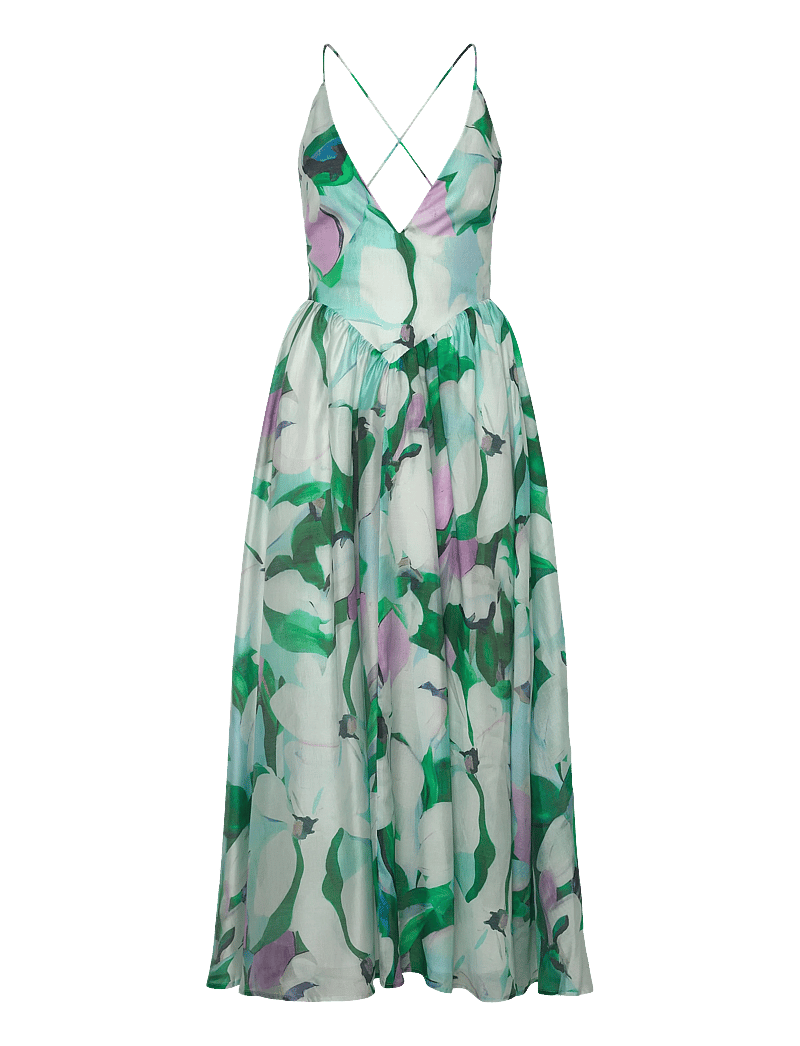 Bardot - ARLETHA HALTER MAXI DRESS - suvekleidid - green flo - 1