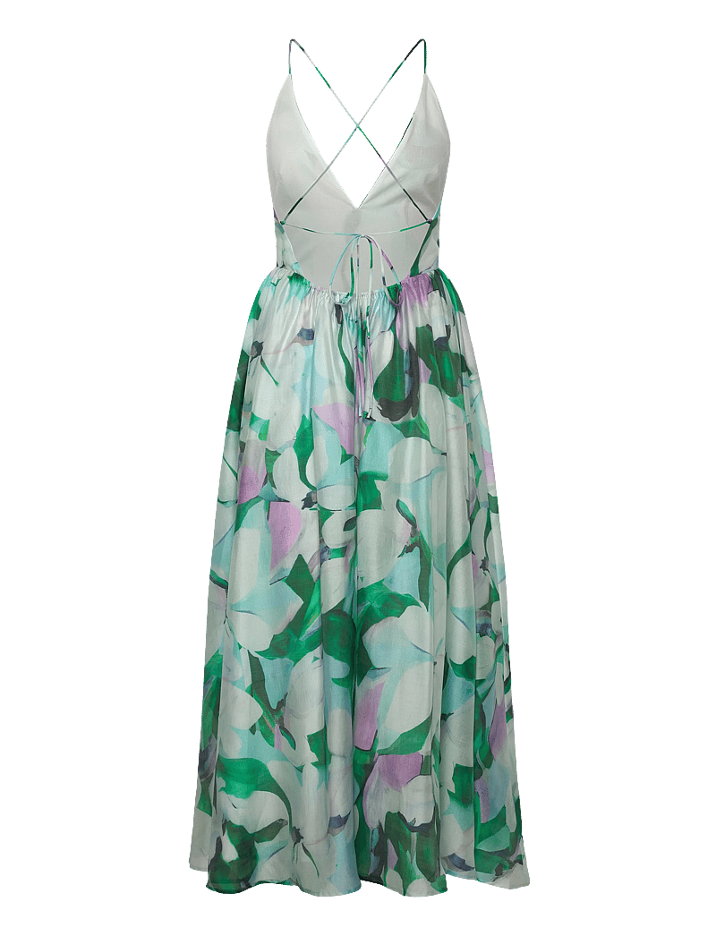 Bardot - ARLETHA HALTER MAXI DRESS - suvekleidid - green flo - 2