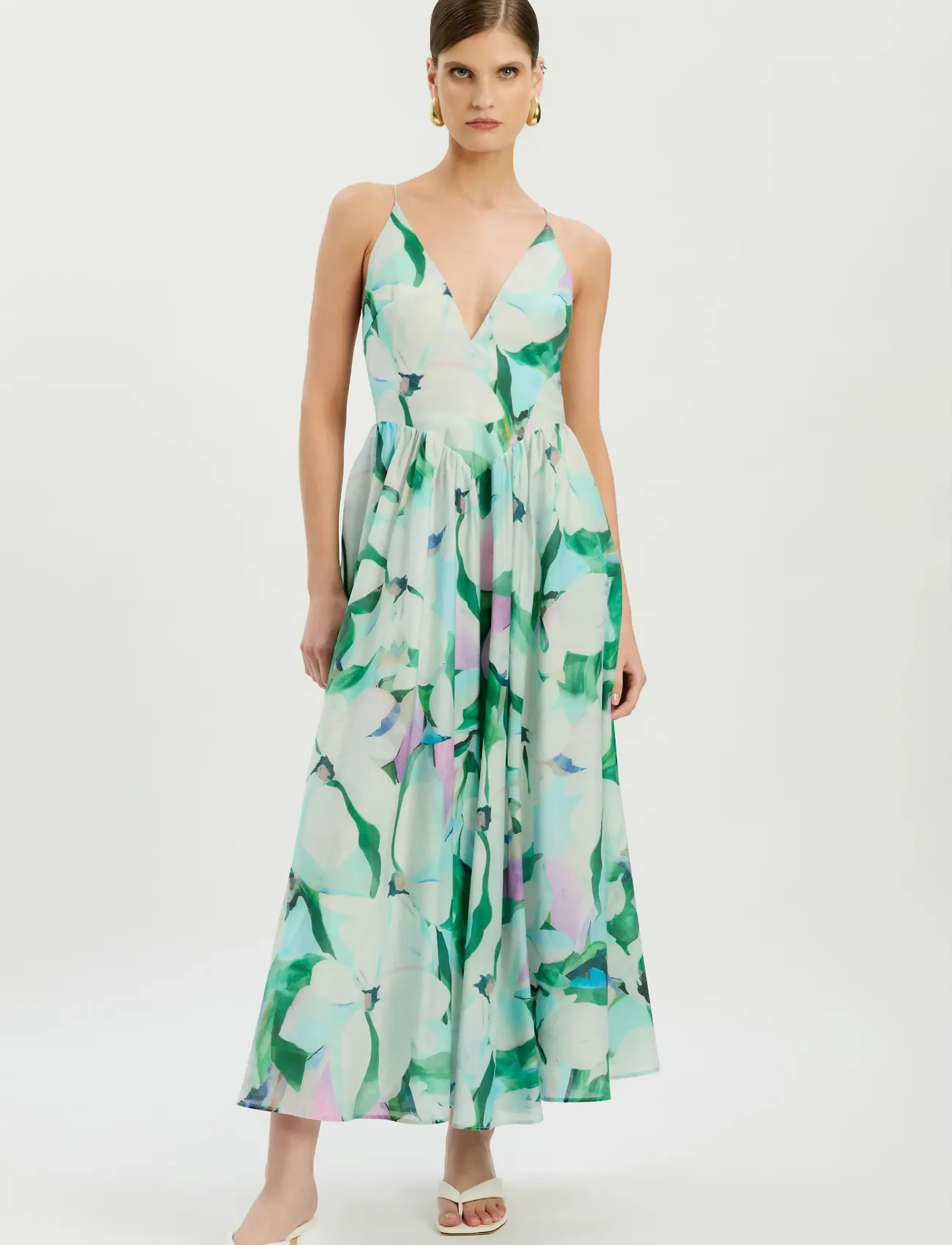 Bardot ARLETHA HALTER MAXI DRESS - Kleider - GREEN FLO / green