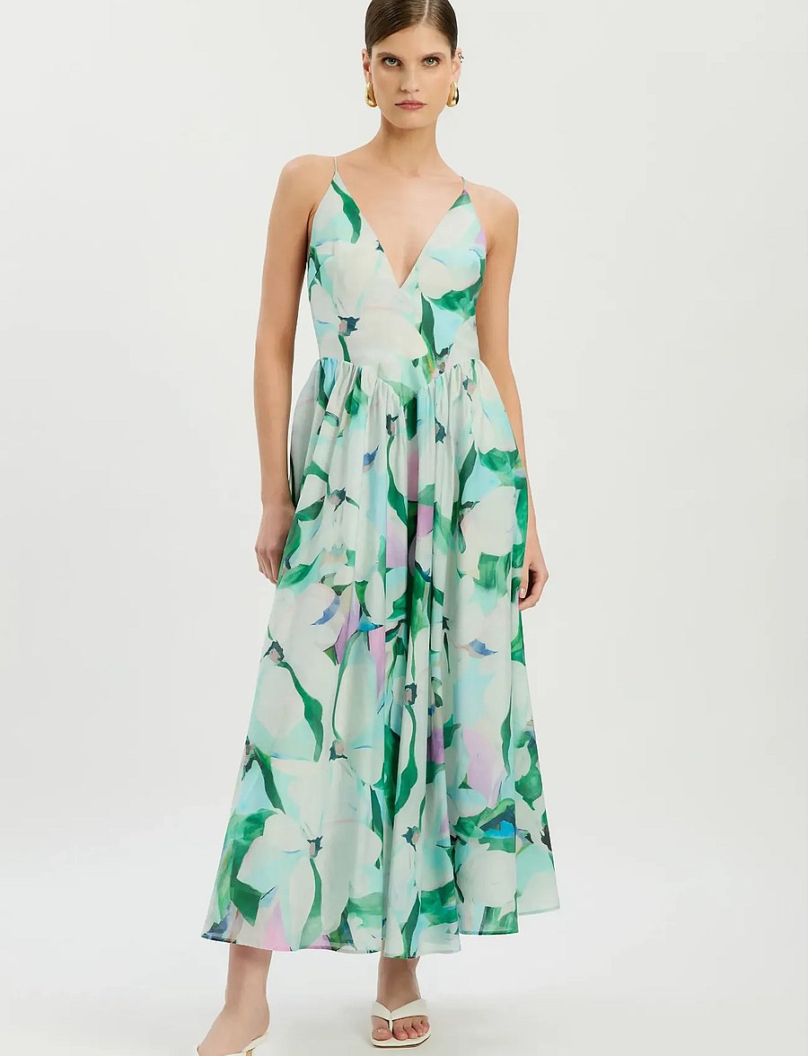 Bardot - ARLETHA HALTER MAXI DRESS - sommerkleider - green flo - 0