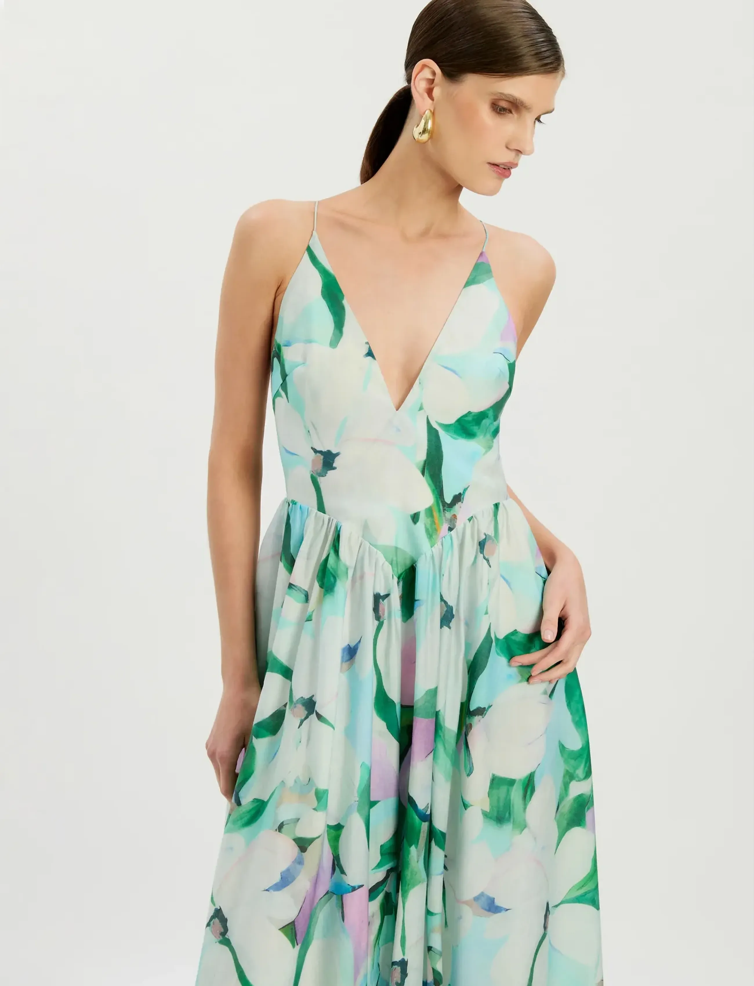 Bardot - ARLETHA HALTER MAXI DRESS - sommerkjoler - green flo - 3