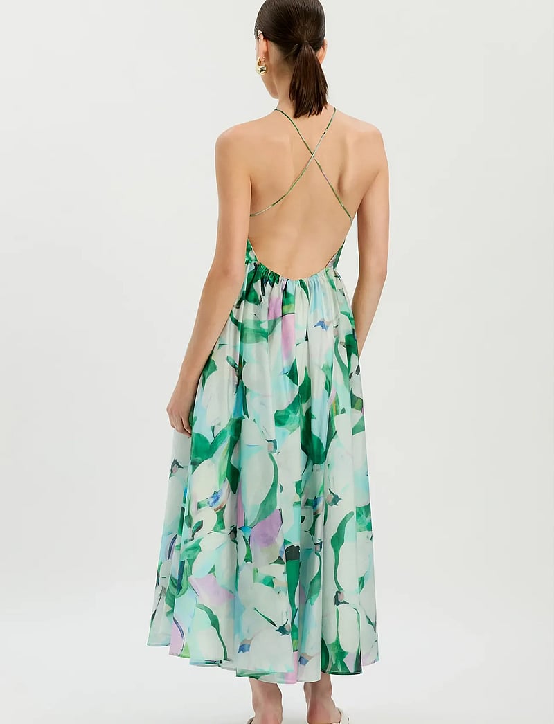 Bardot - ARLETHA HALTER MAXI DRESS - suvekleidid - green flo - 5