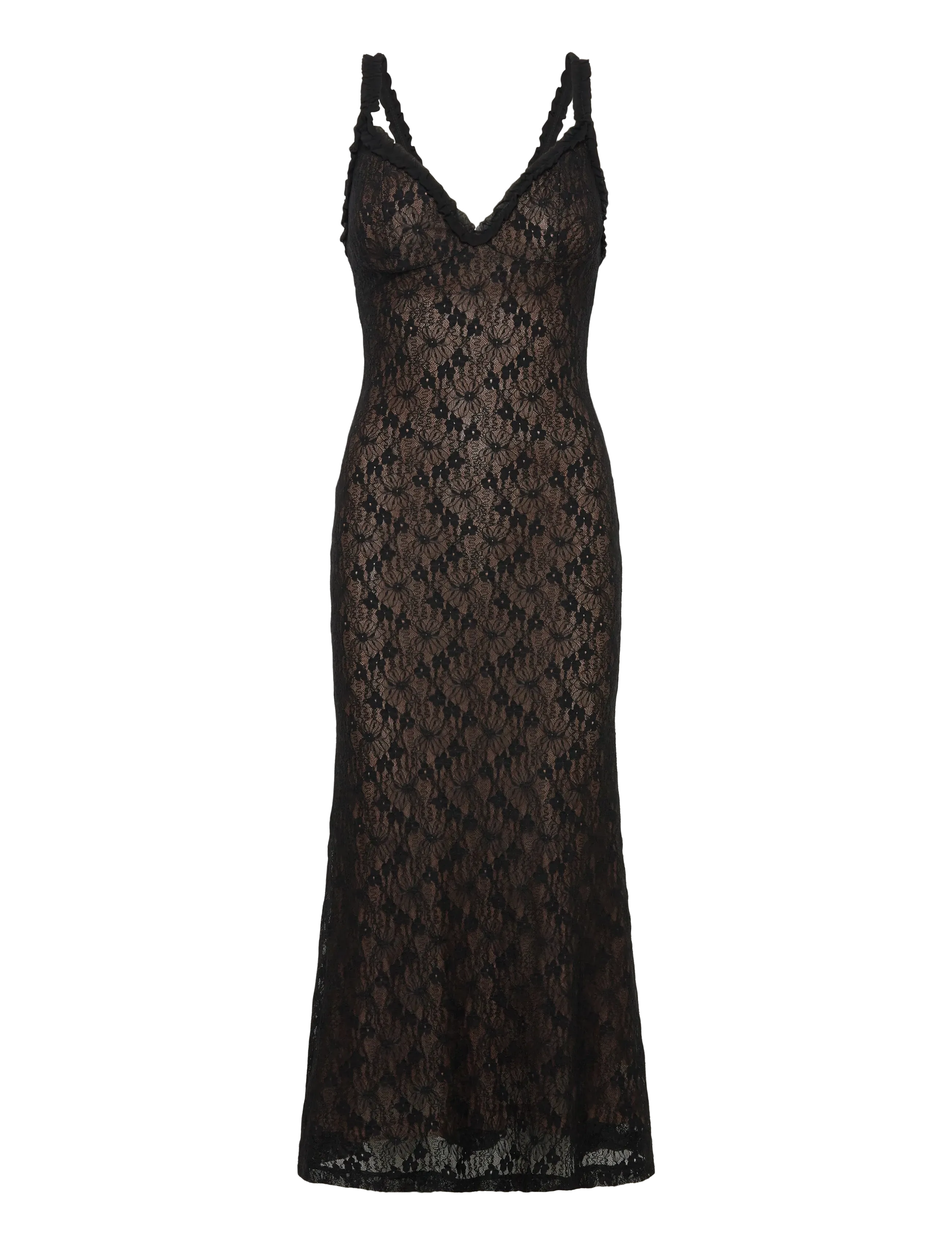 Bardot ALEGRA STRETCH LACE MIDI DRESS - Kleidung - BLACK / black