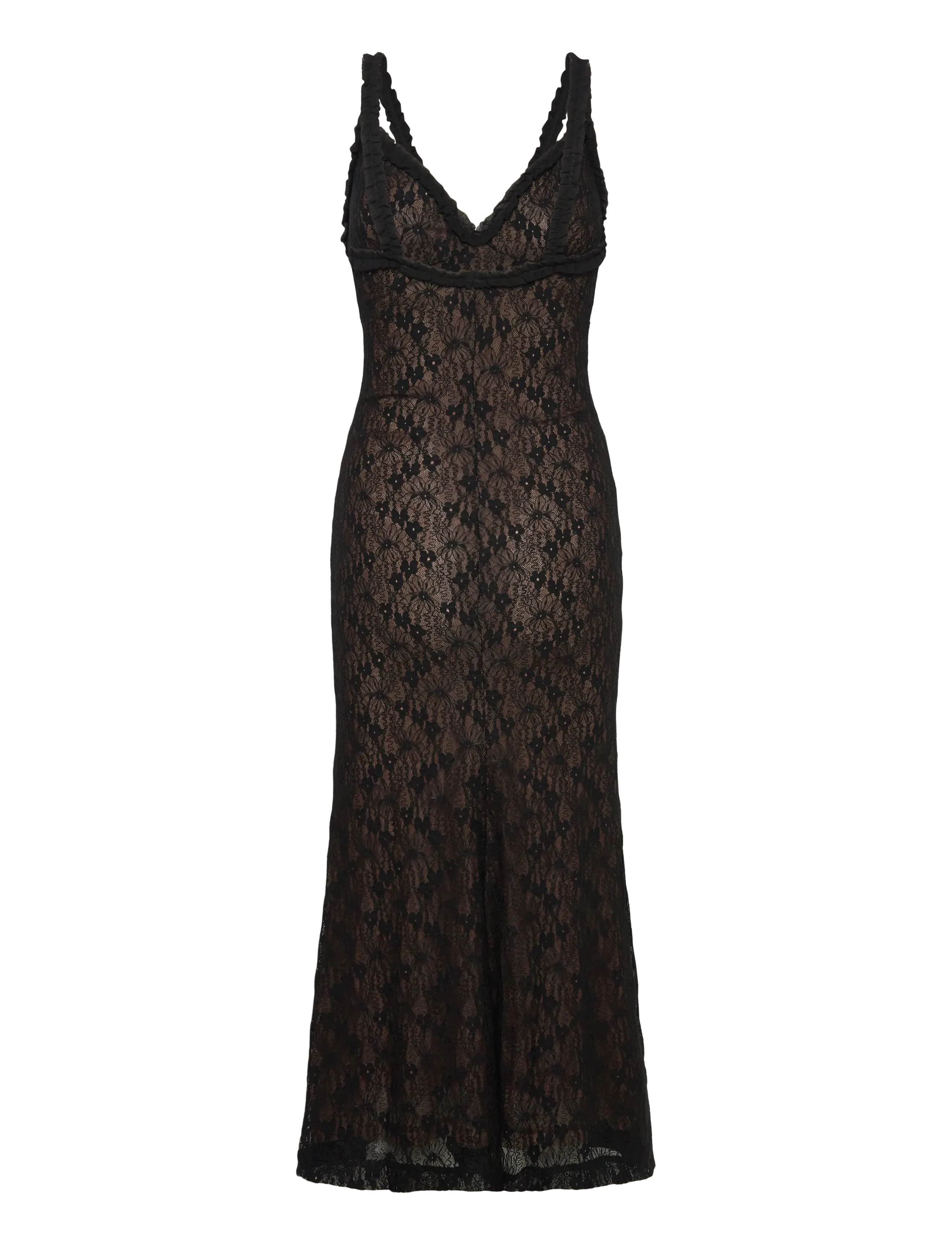 Bardot - ALEGRA STRETCH LACE MIDI DRESS - spetsklänningar - black - 1