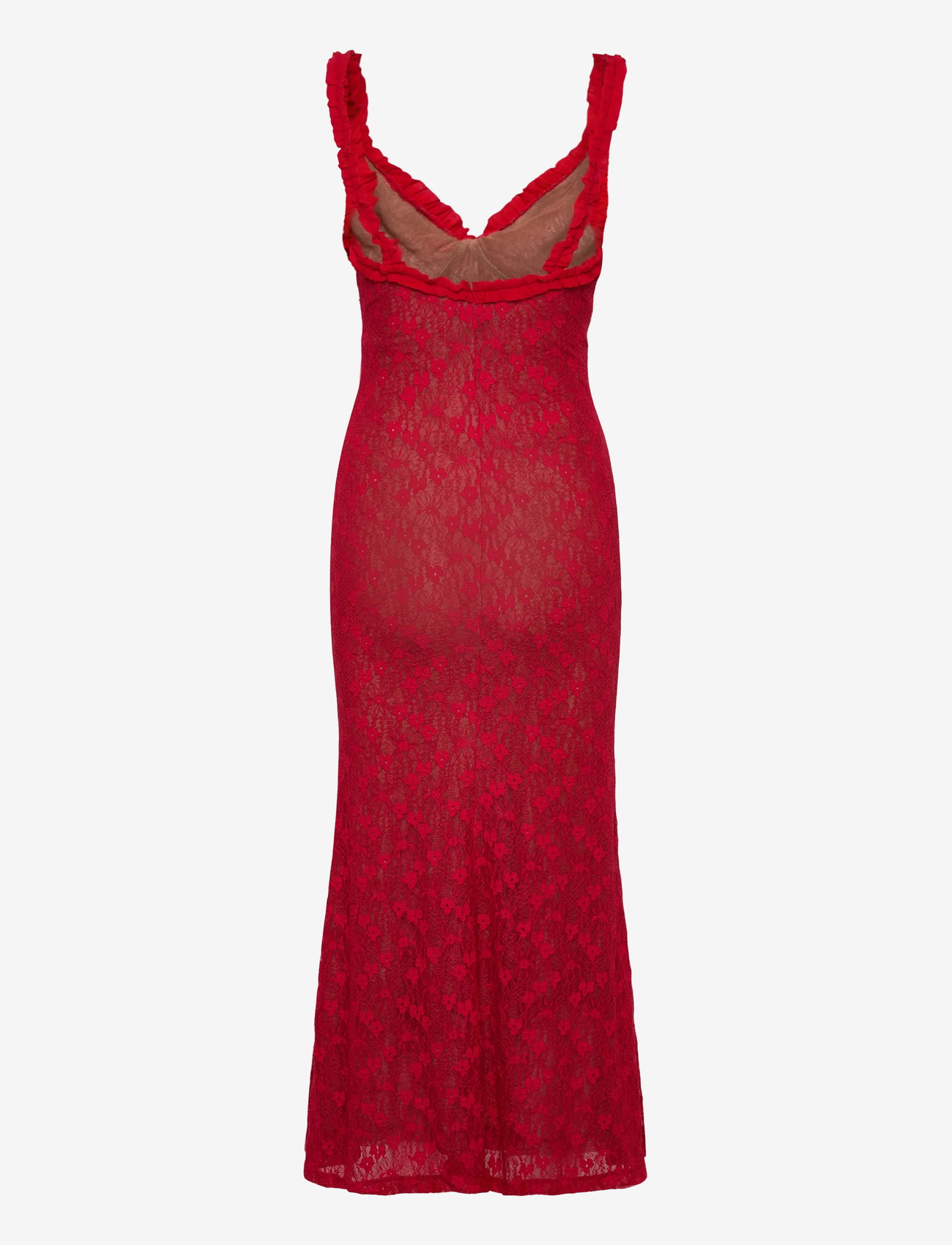 Bardot - ALEGRA STRETCH LACE MIDI DRESS - spitzenkleider - fire red - 2
