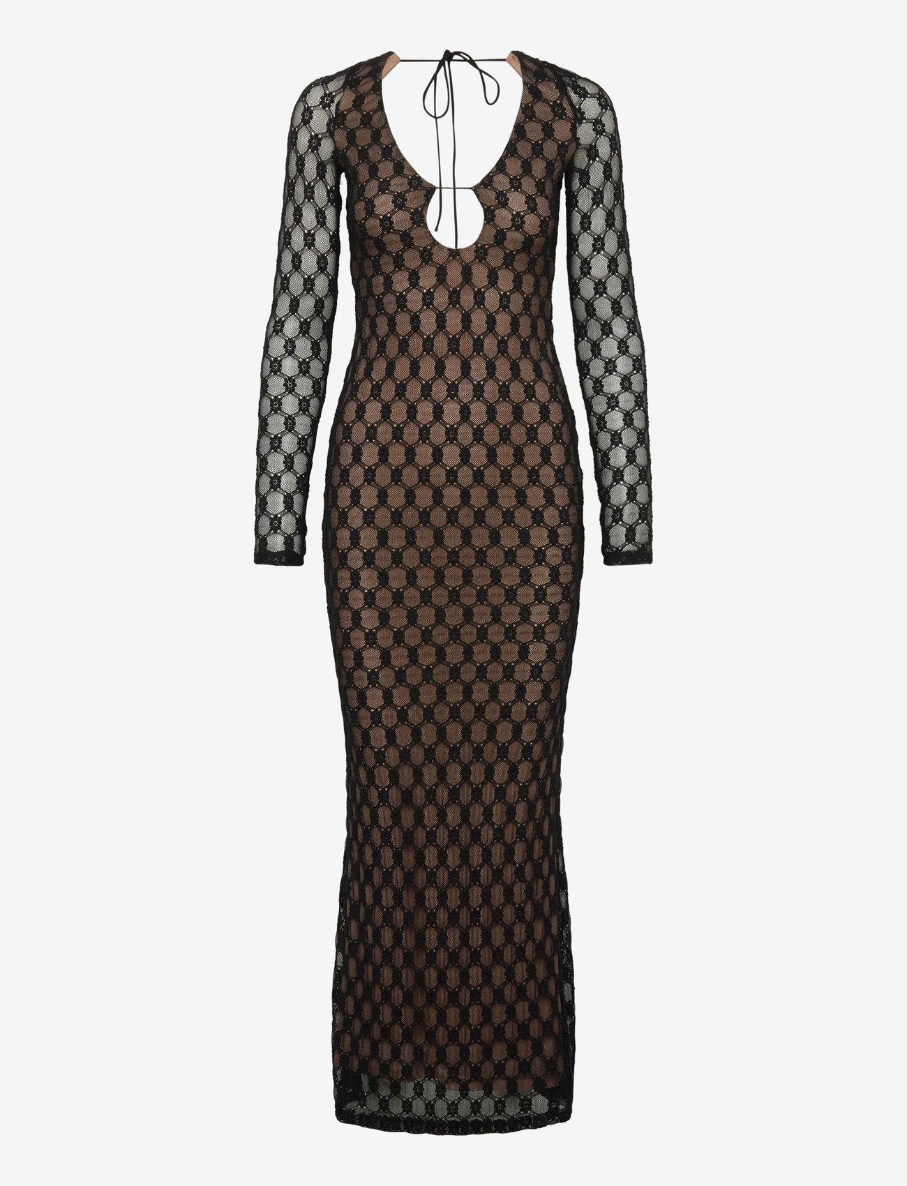 Bardot - YAZMIN LACE MIDI DRESS - spitzenkleider - black - 0