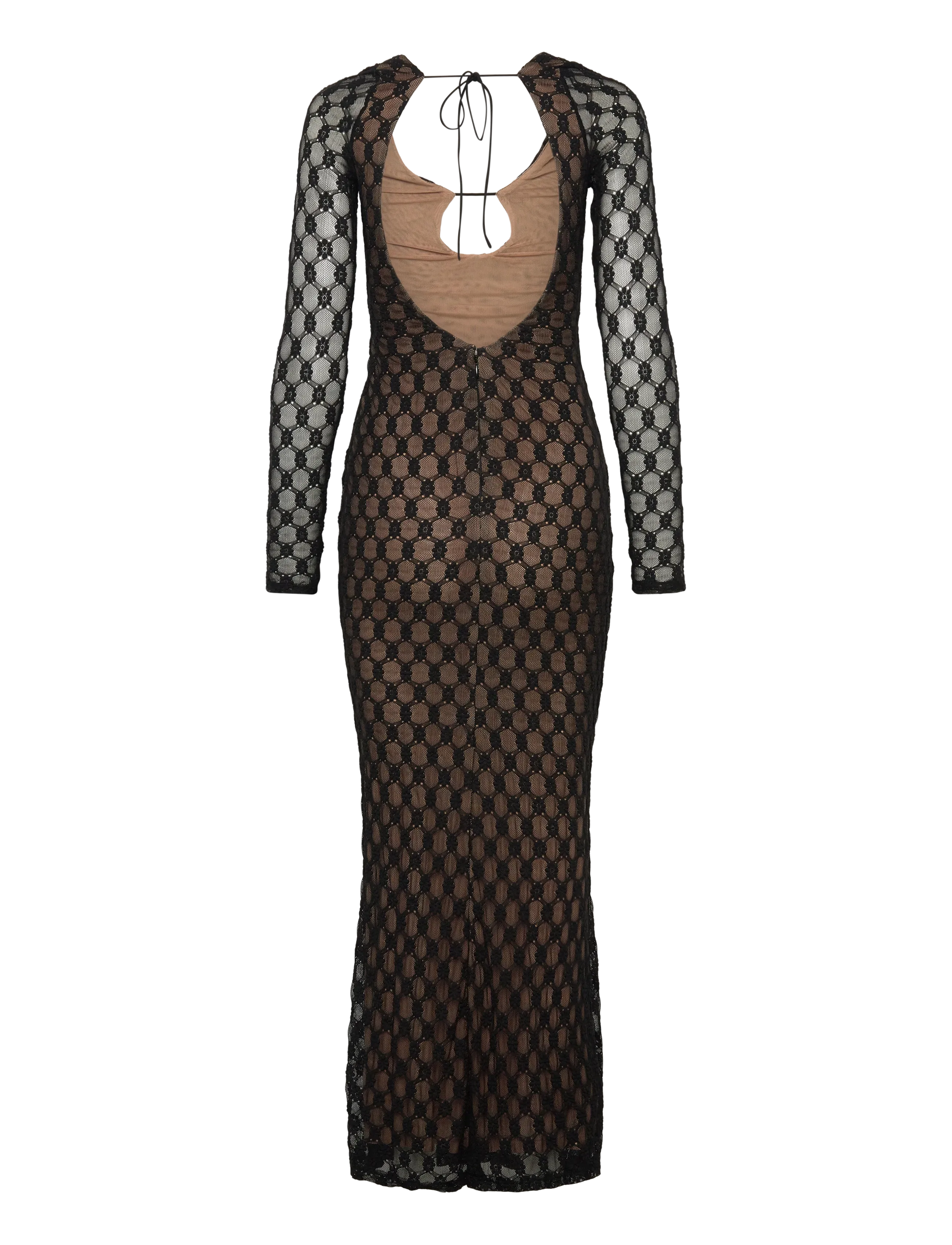 Bardot - YAZMIN LACE MIDI DRESS - pitsimekot - black - 1