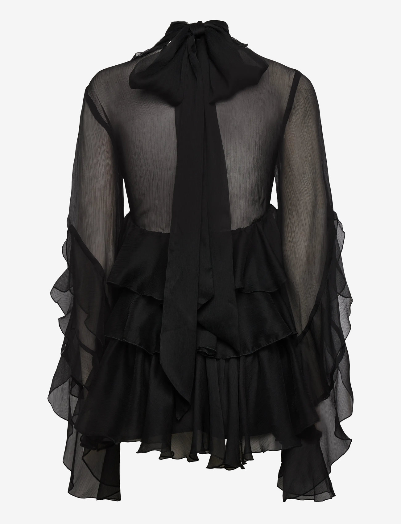 Bardot - ANYSSA RUFFLE MINI DRESS - minikleidid - black - 2