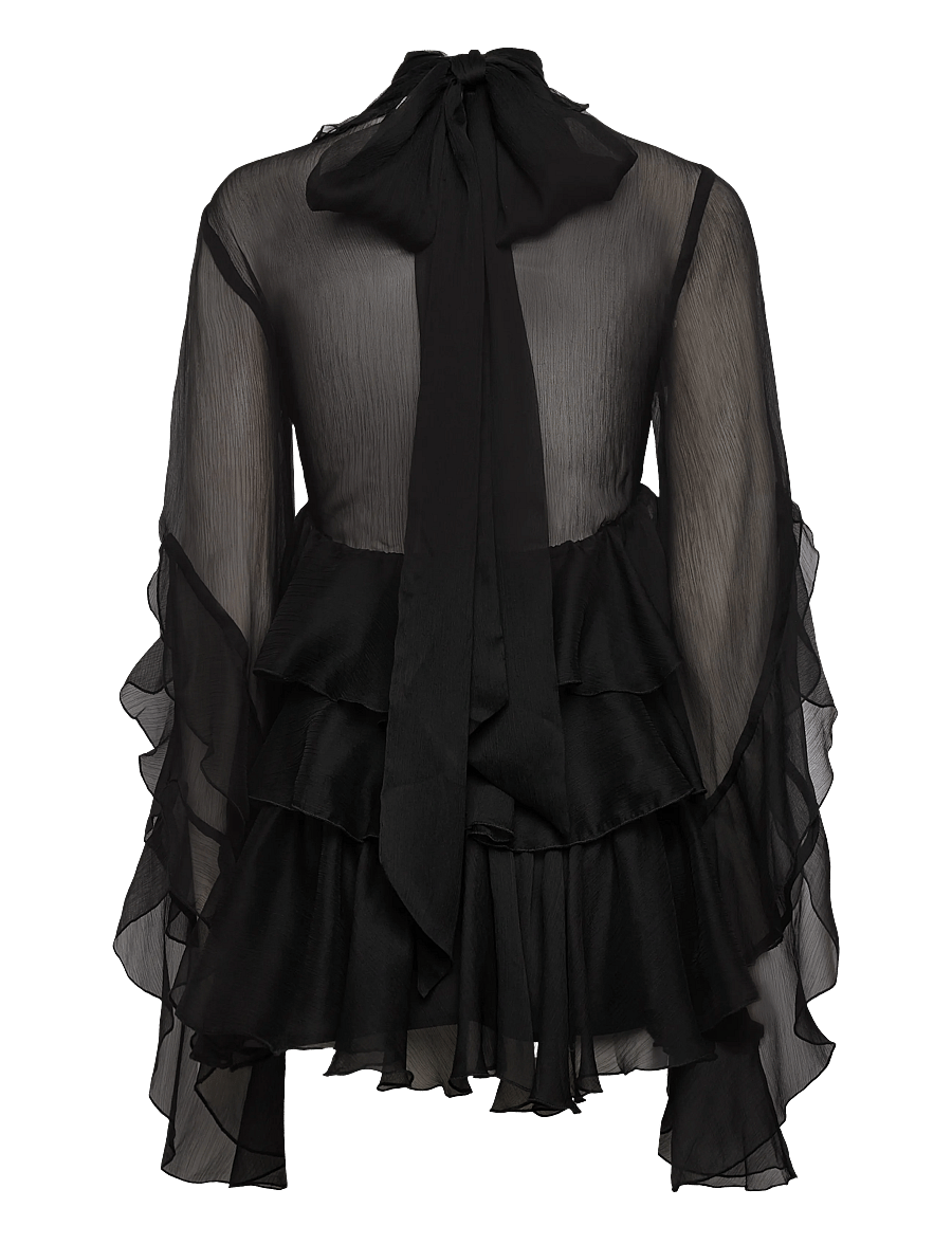 Bardot - ANYSSA RUFFLE MINI DRESS - korte kjoler - black - 2