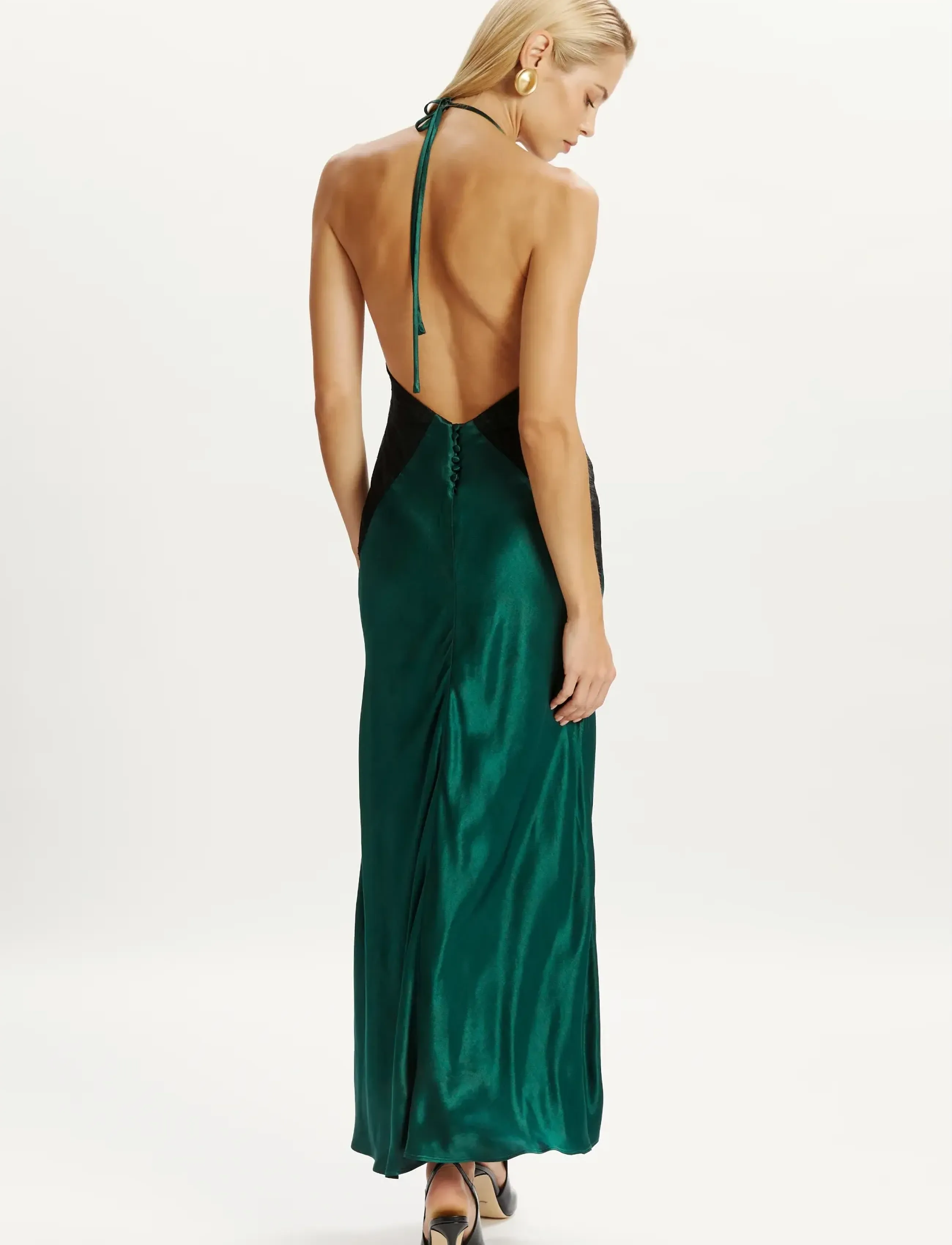 Bardot - ESTRELLA HALTER MAXI DRESS - aftenkjoler - emerald gr - 4