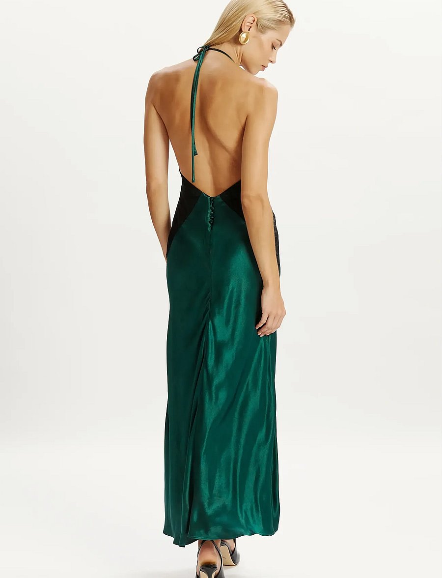 Bardot - ESTRELLA HALTER MAXI DRESS - aftenkjoler - emerald gr - 4