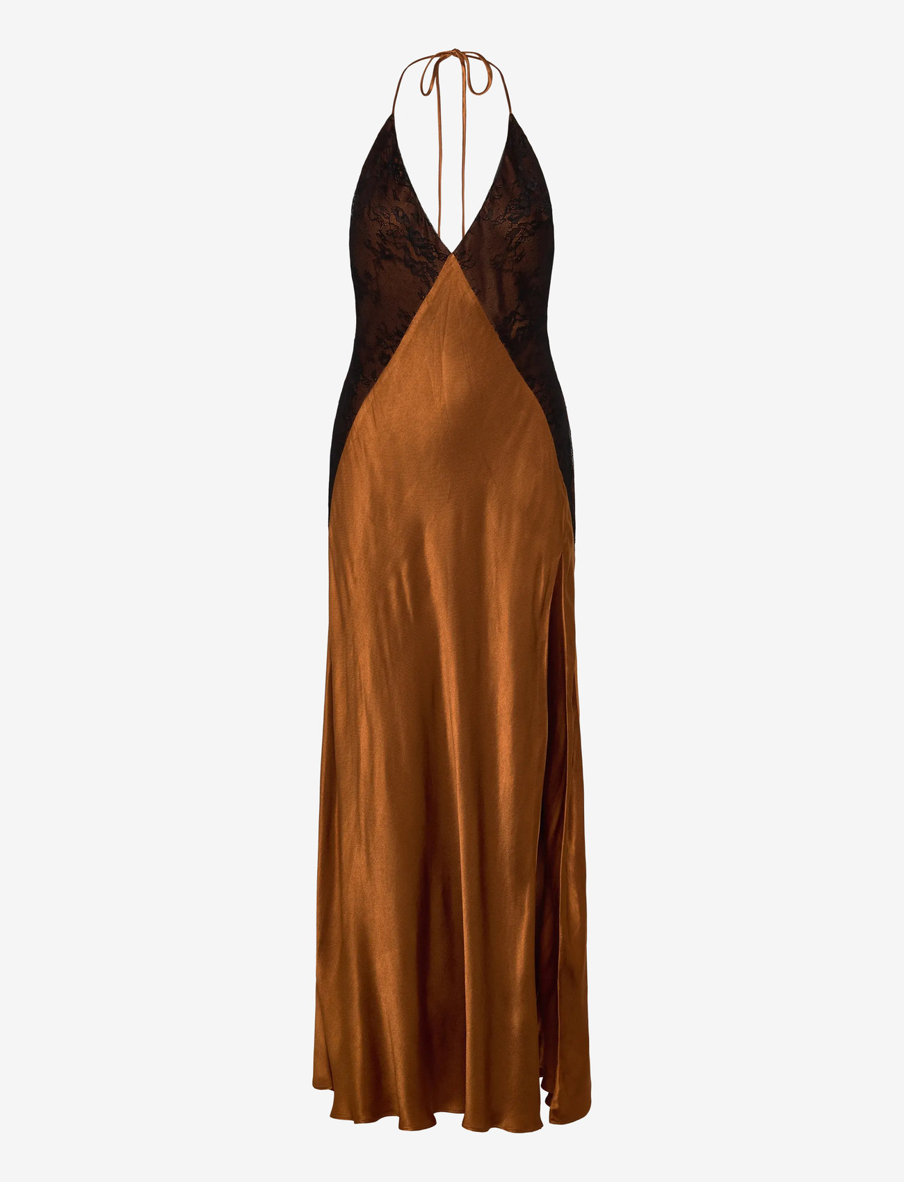 Bardot - ESTRELLA HALTER MAXI DRESS - aftonklänningar - toffee - 1