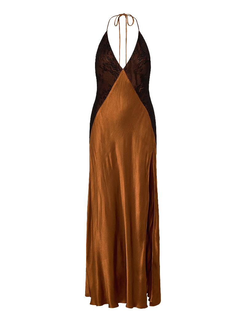 Bardot - ESTRELLA HALTER MAXI DRESS - aftonklänningar - toffee - 1