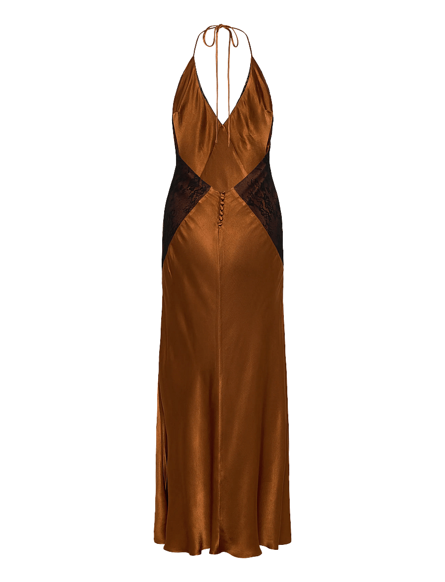 Bardot - ESTRELLA HALTER MAXI DRESS - abendkleider - toffee - 2