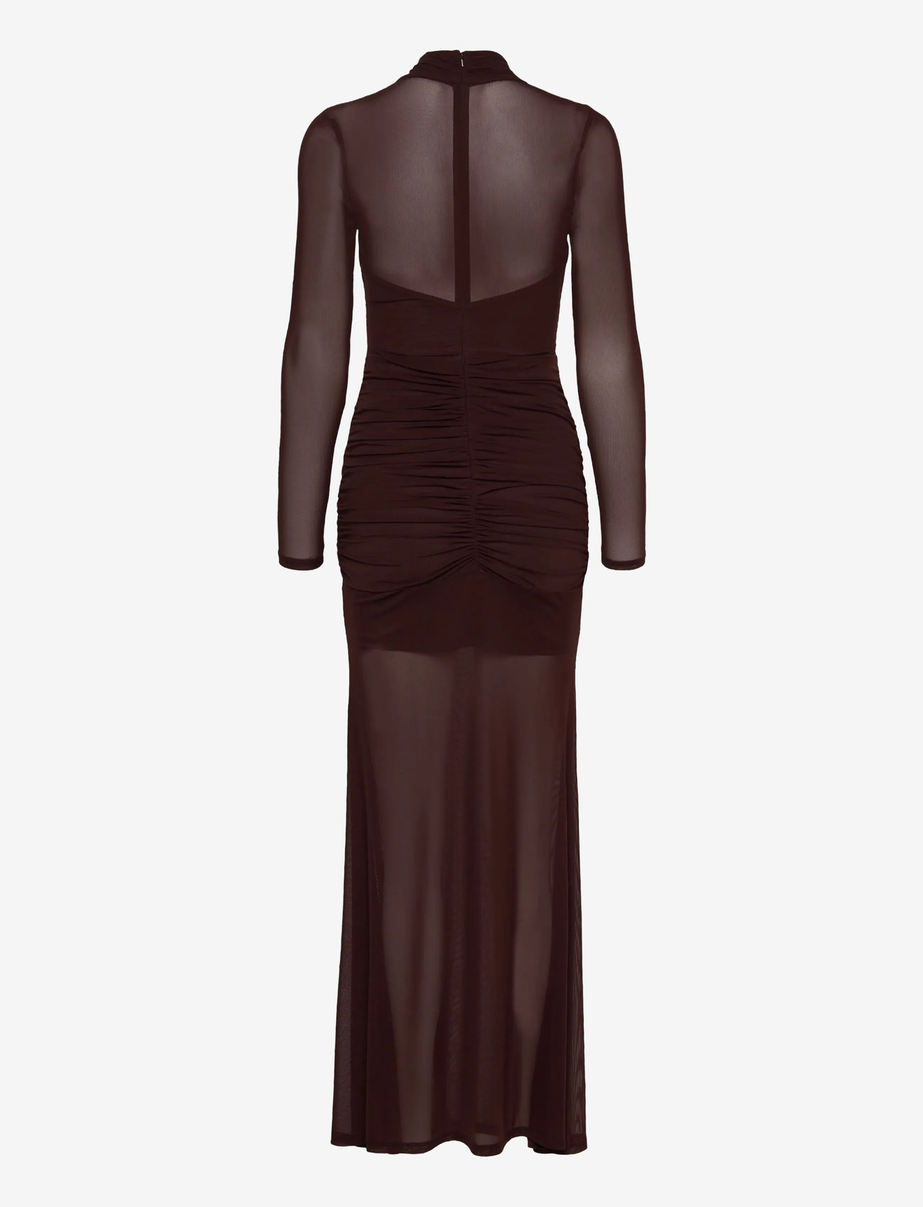 Bardot - VERIA WRAP MESH MAXI DRESS - maxi kjoler - chocolate - 2