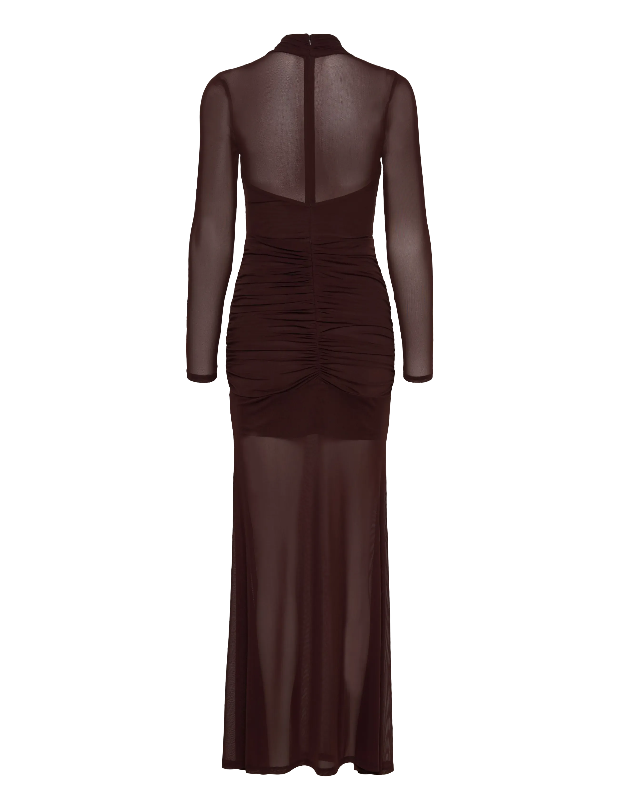 Bardot - VERIA WRAP MESH MAXI DRESS - maksimekot - chocolate - 2