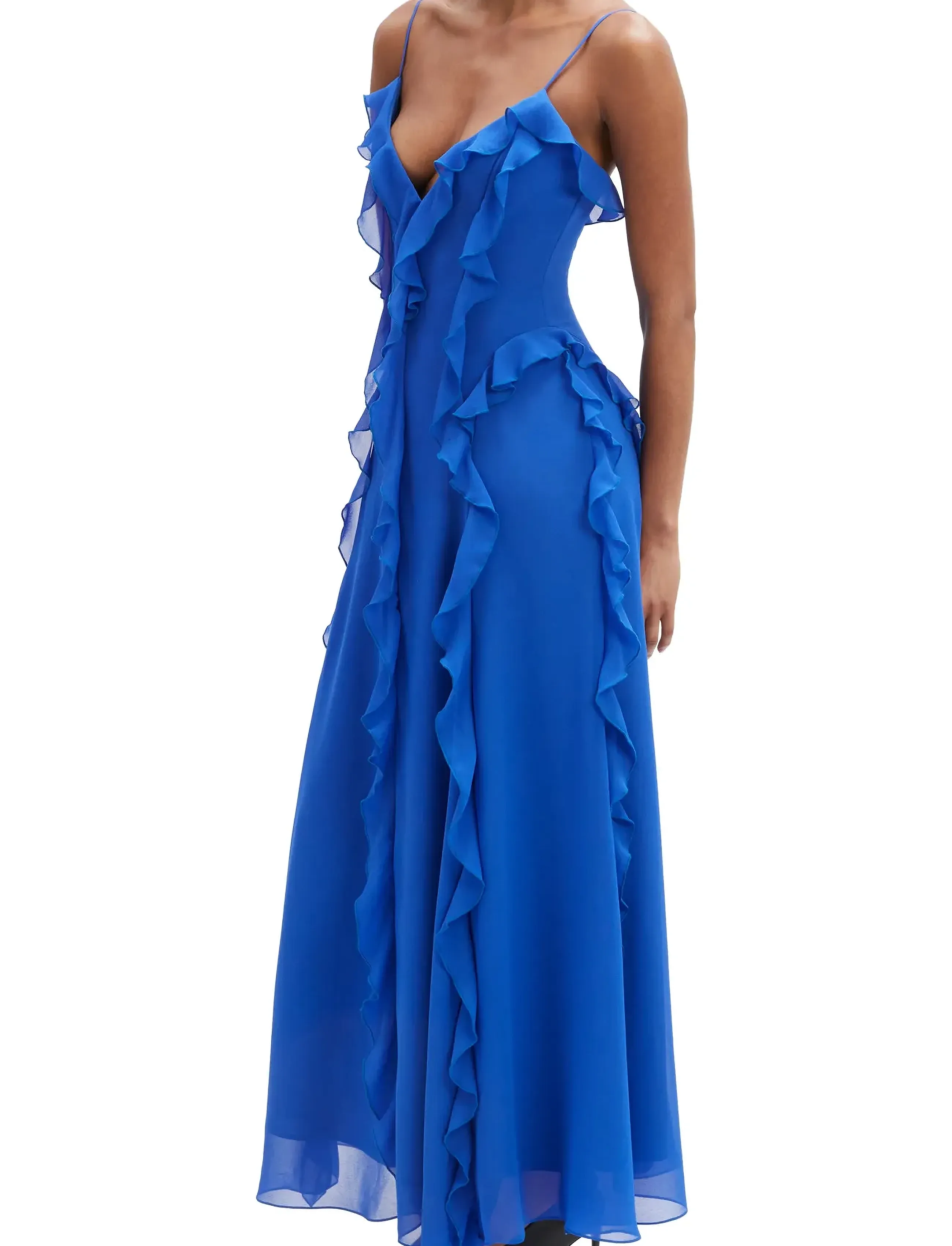 Bardot - VERIS RUFFLE MAXI DRESS - electric blue - 3