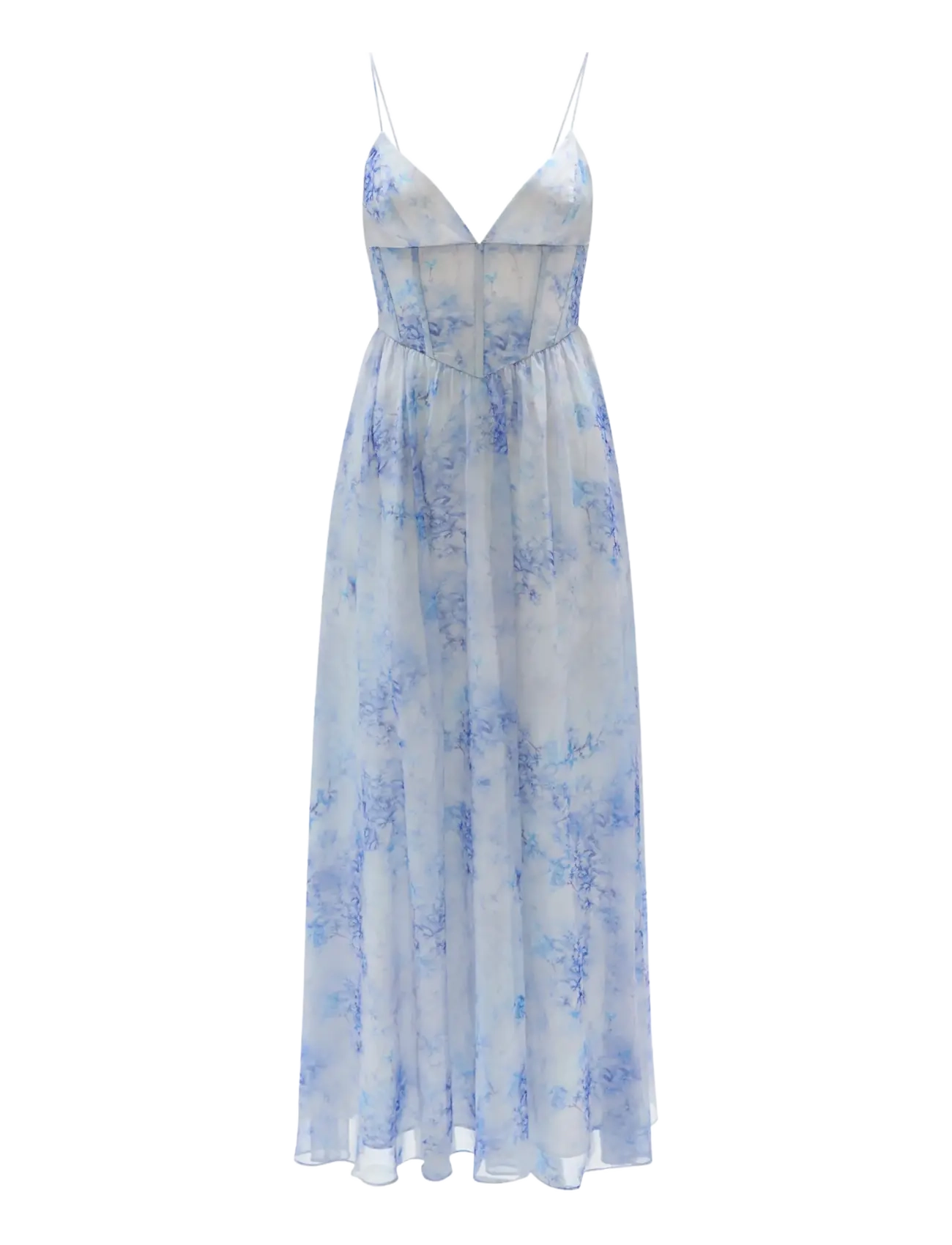 BARDOT Elias Printed Maxi Kleid Blau - 40 - Damen
