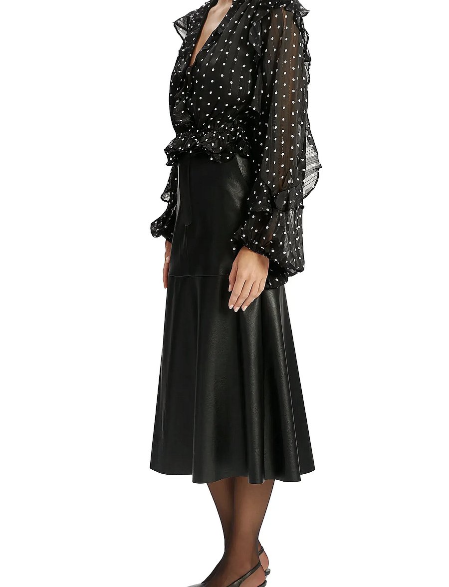 Bardot - KINDRA VEGAN LEATHER SKIRT - midi rokken - black - 3