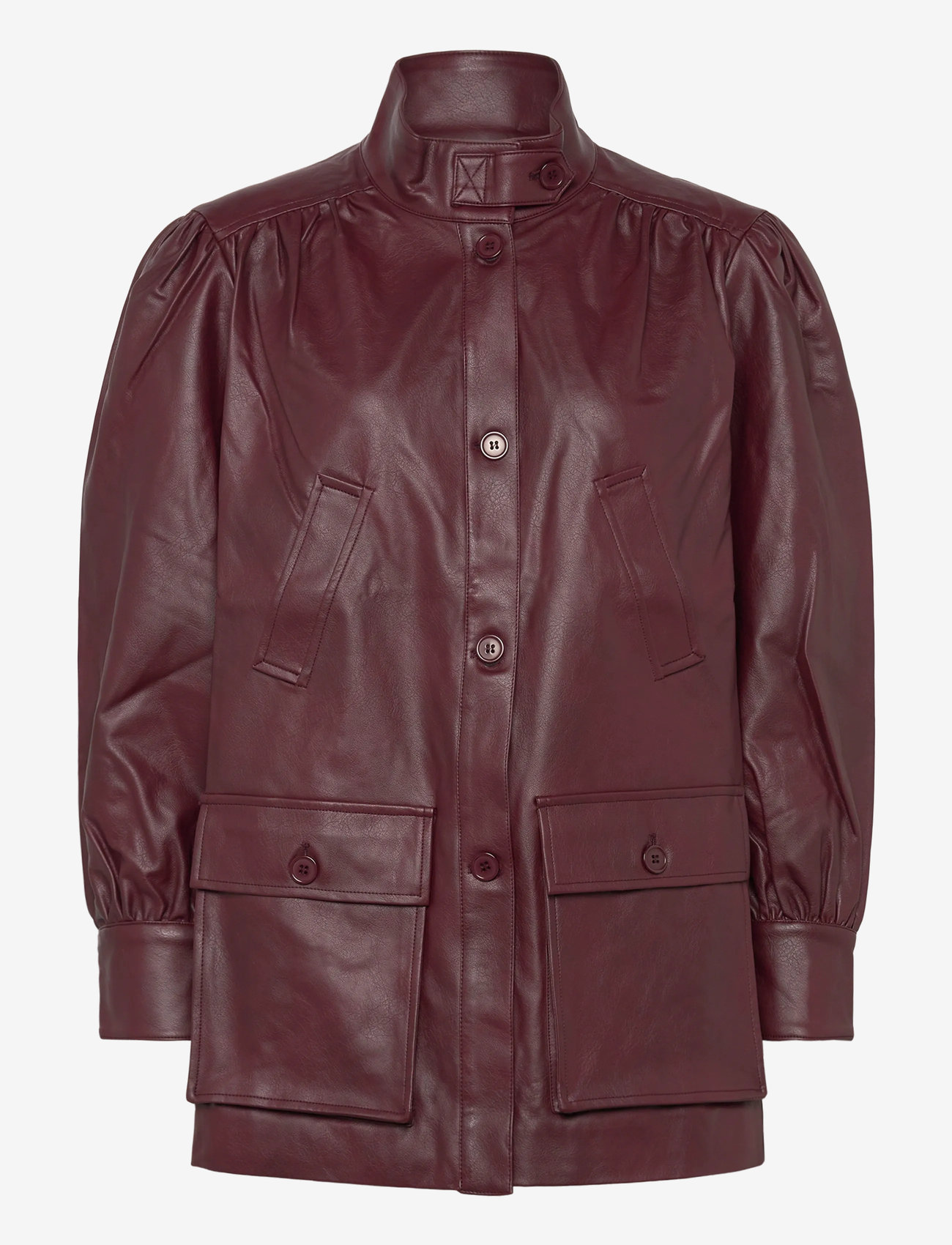 Bardot - CLEMENTS VEGAN LEATHER JACKET - læderjakker - burgundy - 1