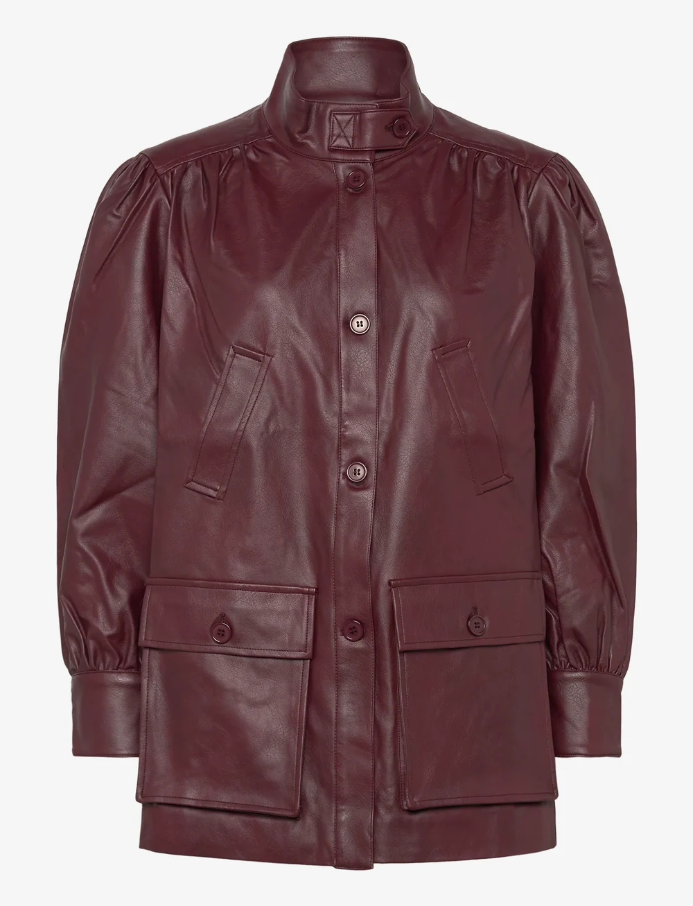 Bardot - CLEMENTS VEGAN LEATHER JACKET - læderjakker - burgundy - 1