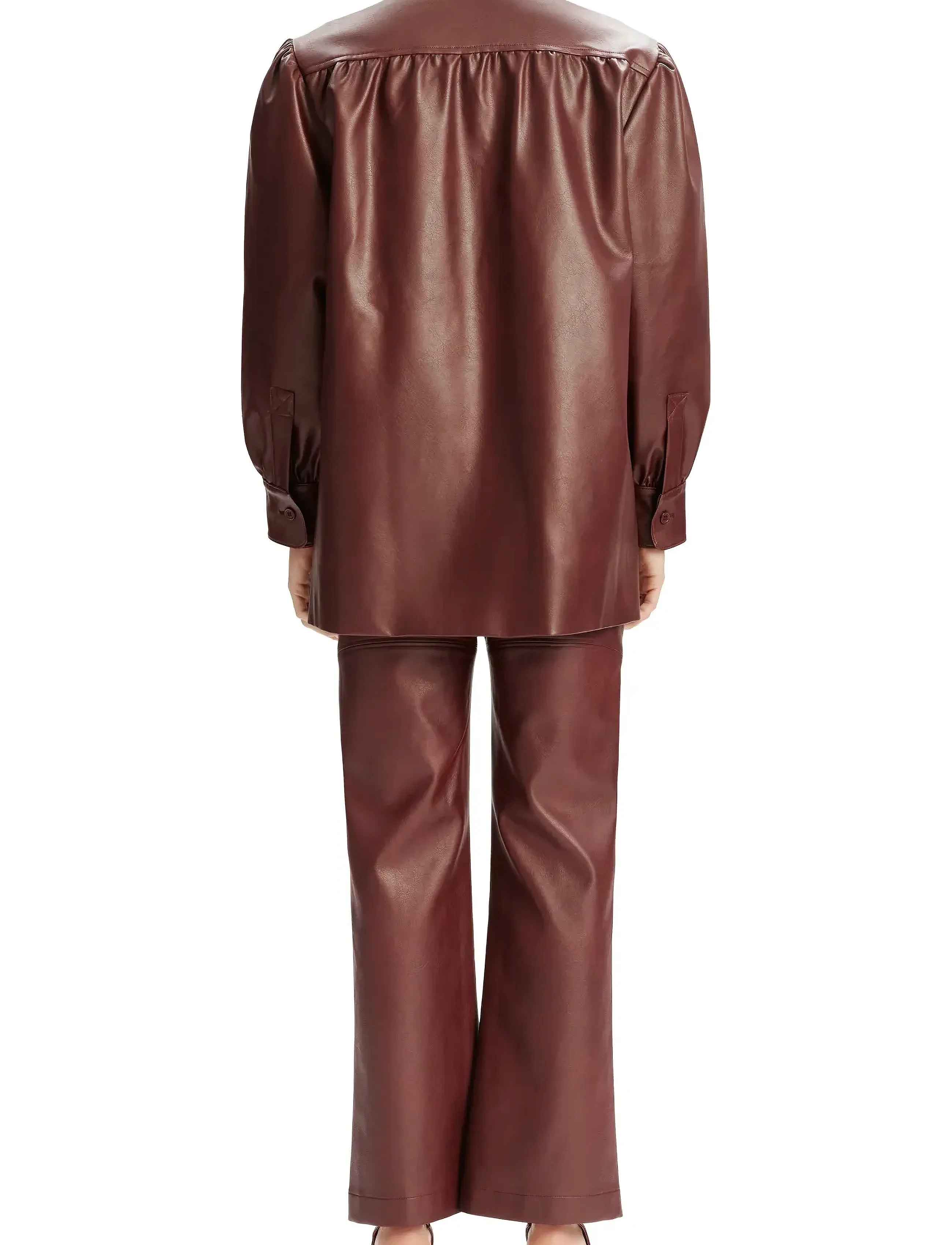 Bardot - CLEMENTS VEGAN LEATHER JACKET - vårjackor - burgundy - 4