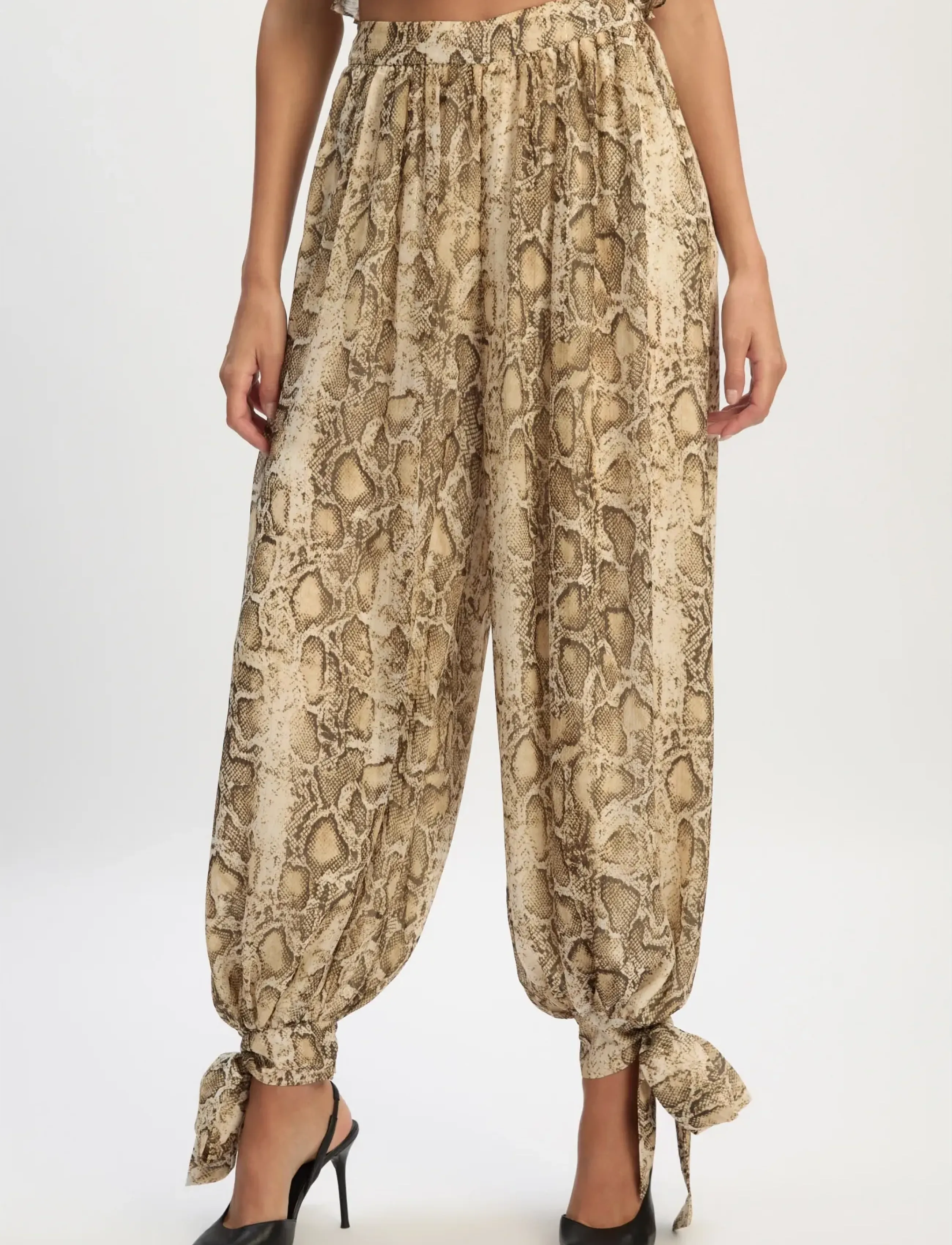 Bardot ALIRA PRINTED BALLOON PANT - Transitional Layering - SNAKE SKIN / multi
