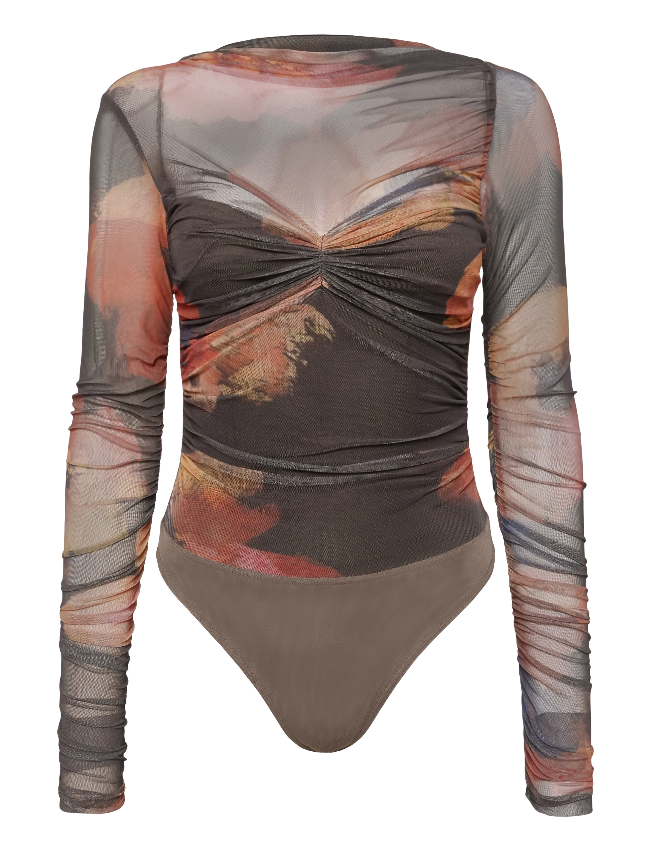 Bardot ALTHEA MESH BODYSUIT - Tøj - EARTH RED / red
