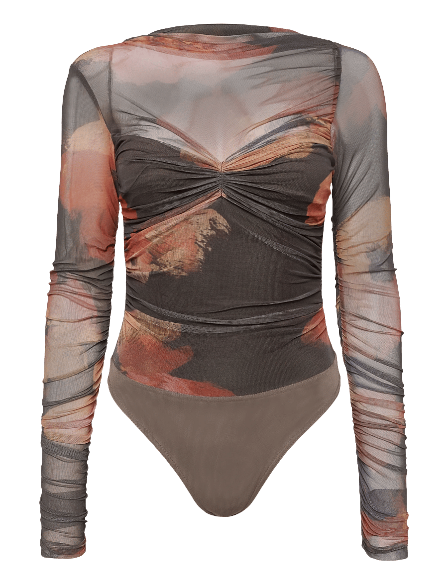Bardot - ALTHEA MESH BODYSUIT - bodies - earth red - 0