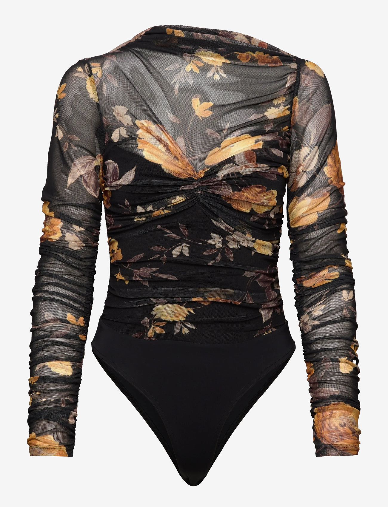 Bardot - ALTHEA MESH BODYSUIT - bodies - black floral - 1