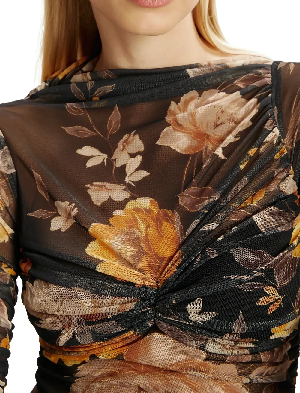 Bardot - ALTHEA MESH BODYSUIT - bodies - black floral - 5