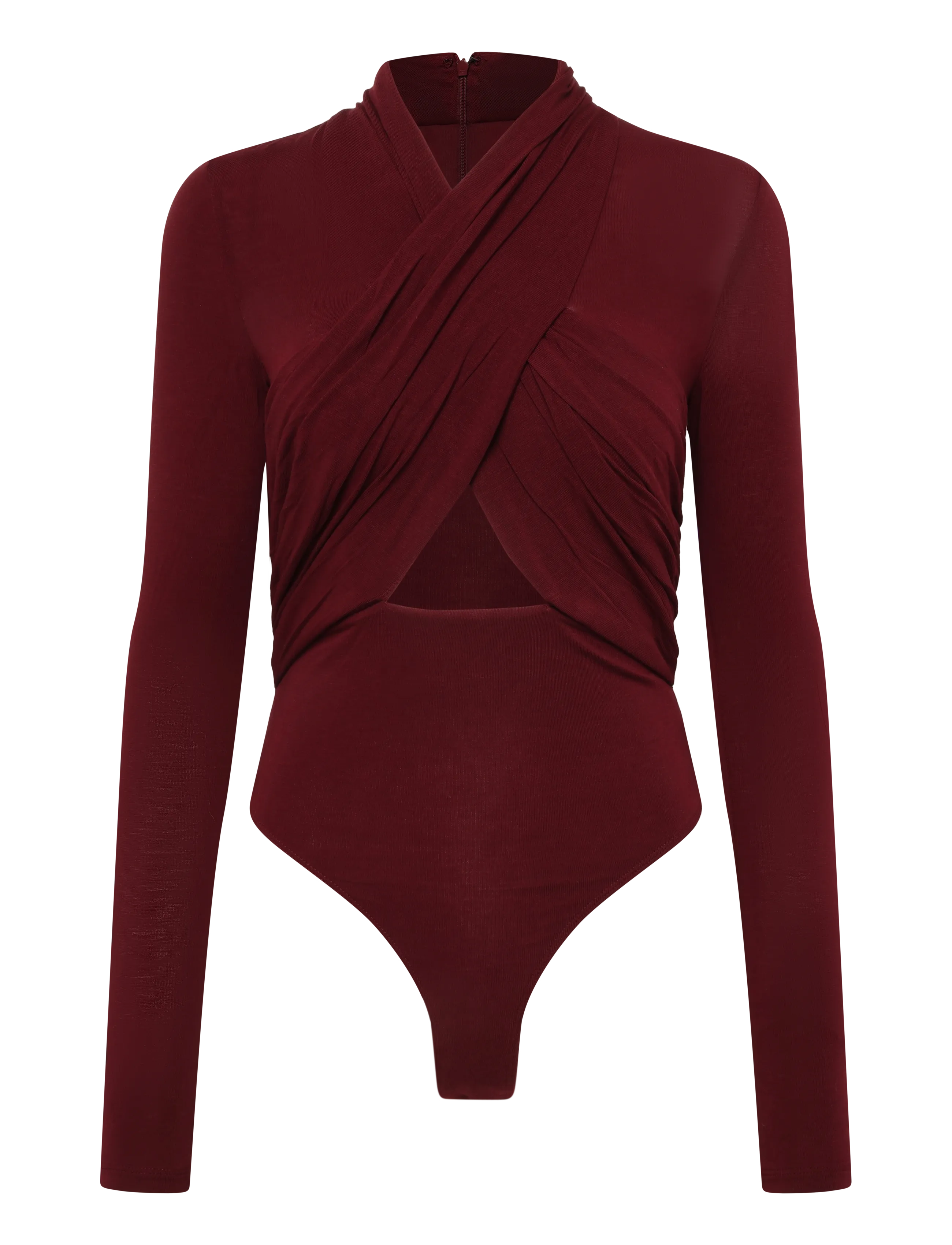 Bardot ALIYAH JERSEY WRAP BODYSUIT - Erilised sündmused - BURGUNDY / burgundy