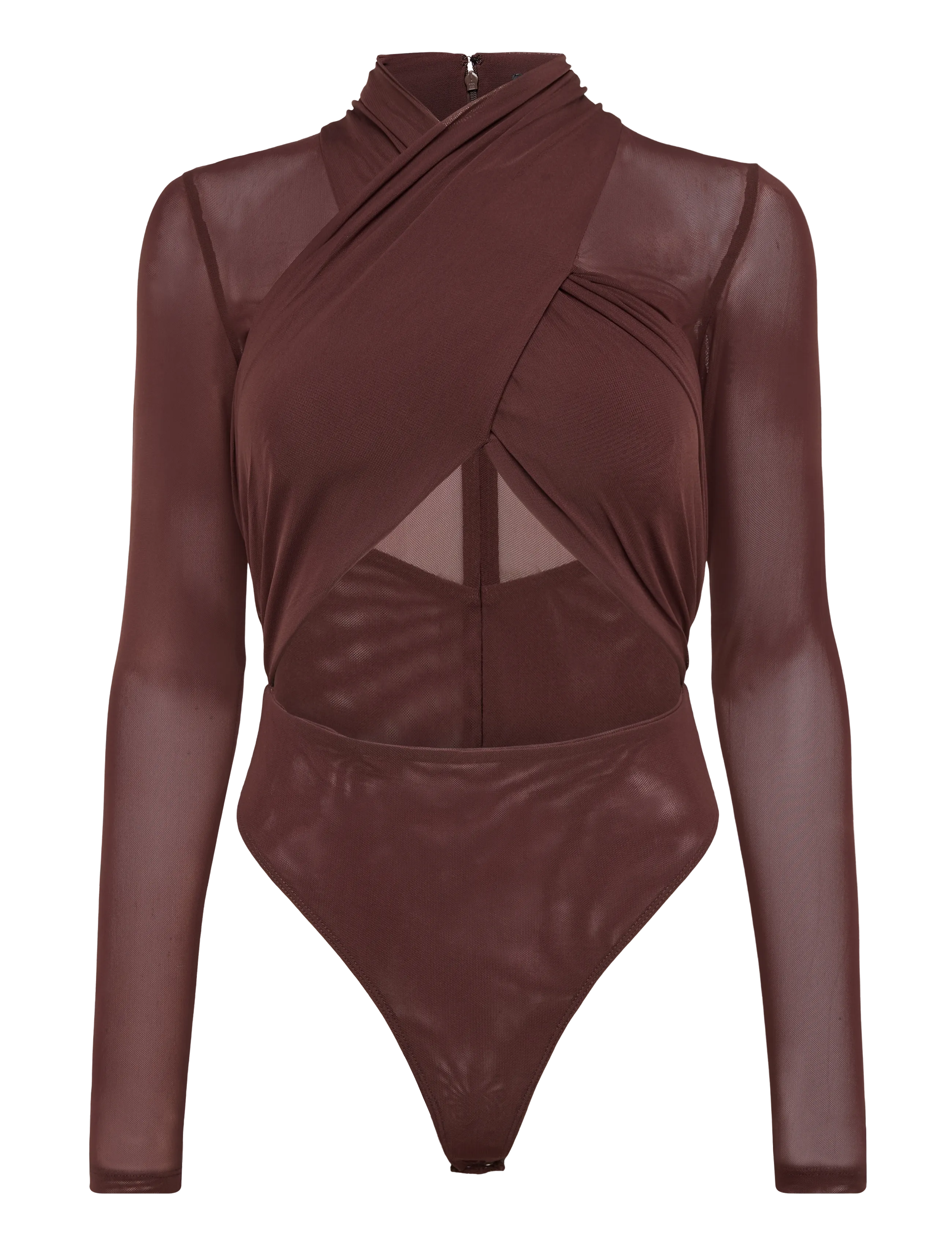 Bardot ALIYAH WRAP BODYSUIT - Tøj - CHOCOLATE / brown