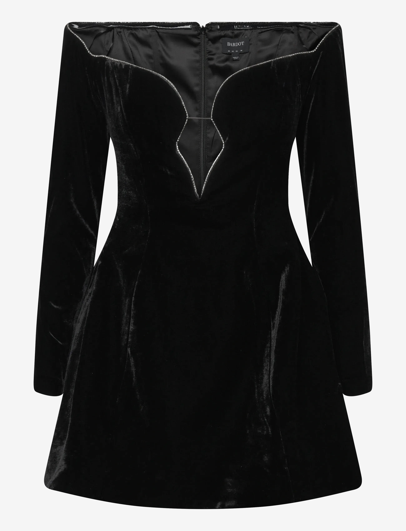 Bardot - LUVIA VELOUR HOURGLASS DRESS - cocktail dresses - black - 0