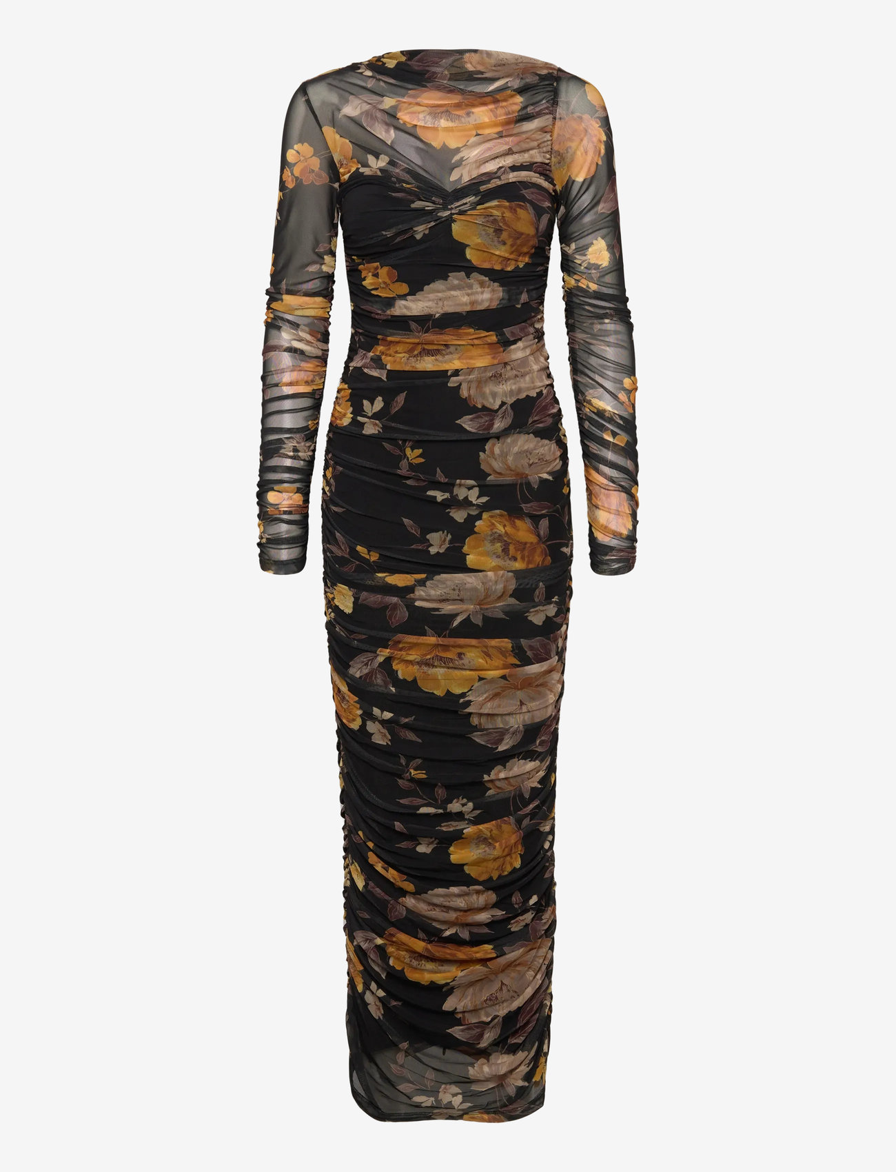 Bardot ALTHEA MESH MIDI DRESS - Kleider - BLACK FLORAL / black