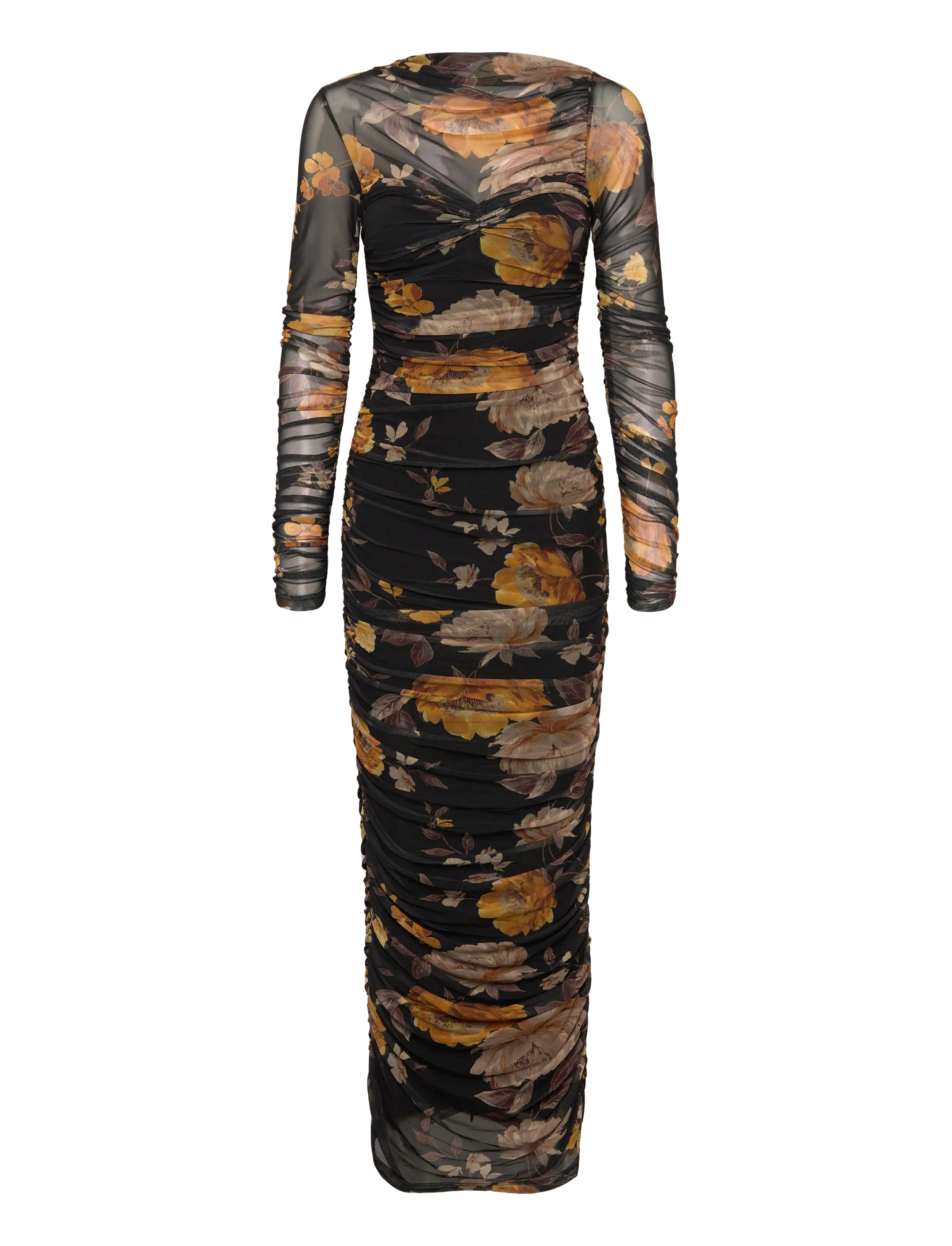 Bardot ALTHEA MESH MIDI DRESS - Dresses - BLACK FLORAL / black