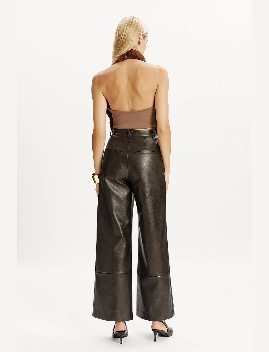 Bardot - JULIETTA FAUX FUR TOP - chocolate - 5