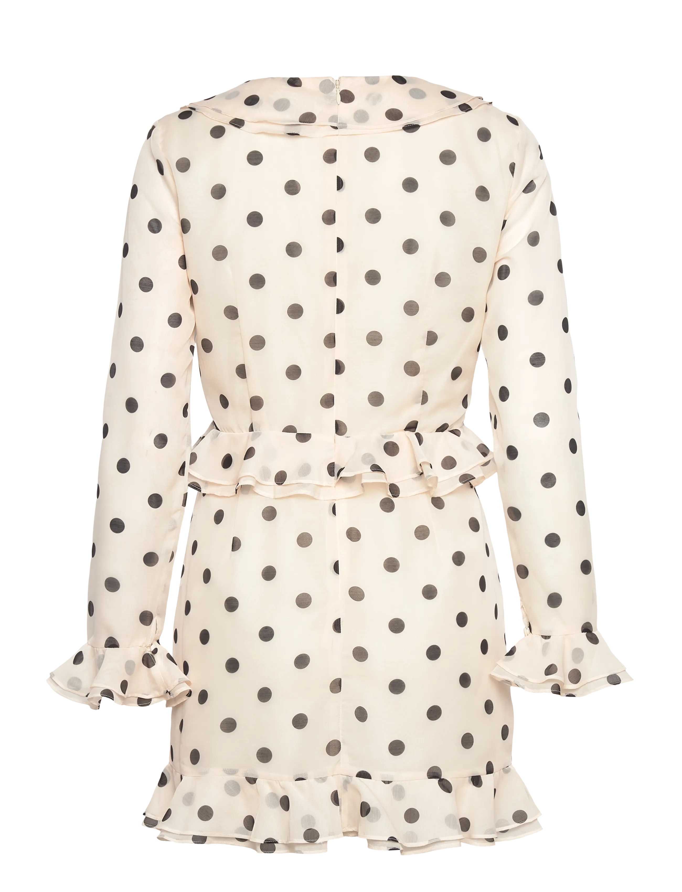 Bardot - FRILL DETAIL SPOT MINI DRESS - cocktailkleider - ivory spot - 2