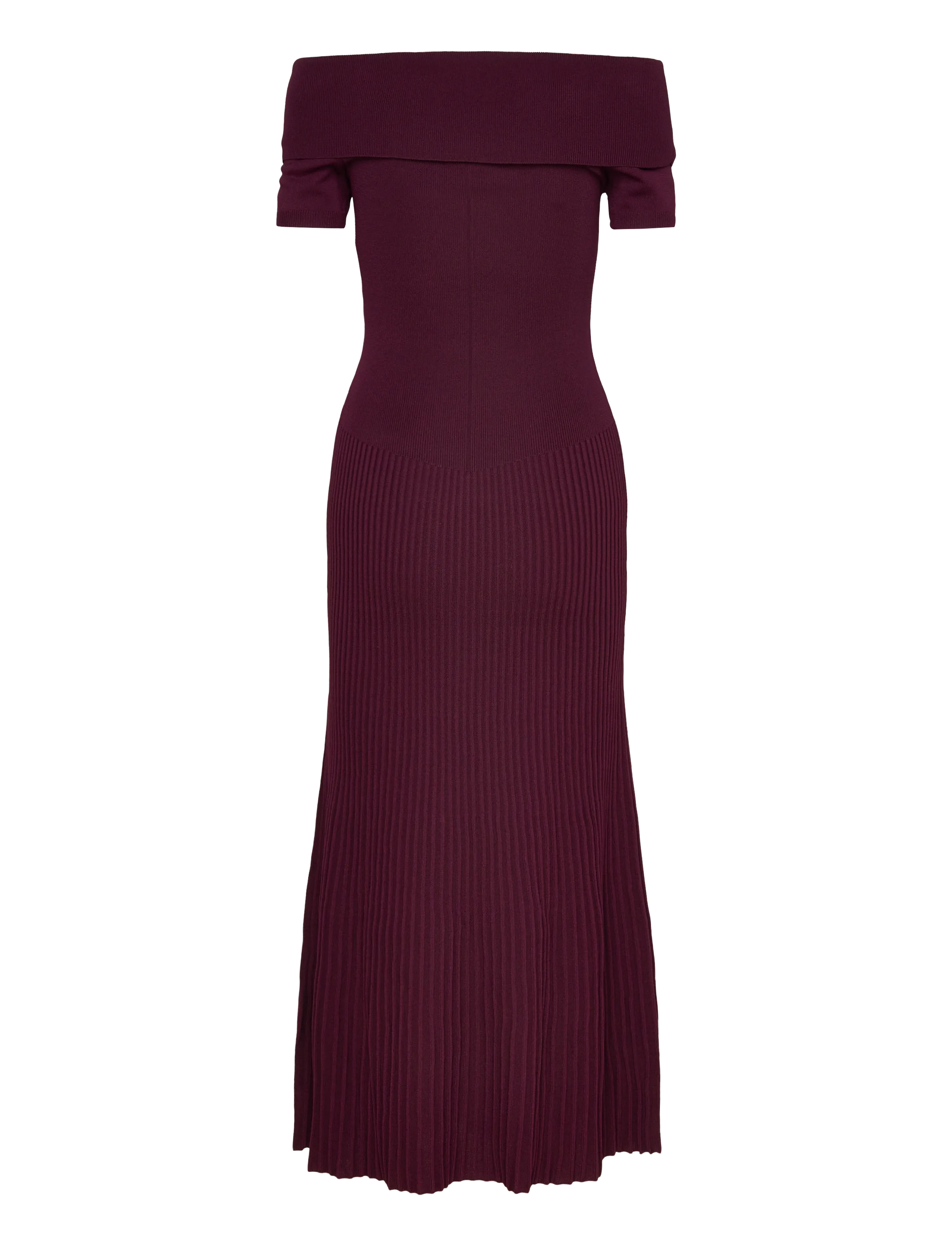 Bardot - HARRO PLEATED KNIT DRESS - Õhtukleidid - deep plum - 2