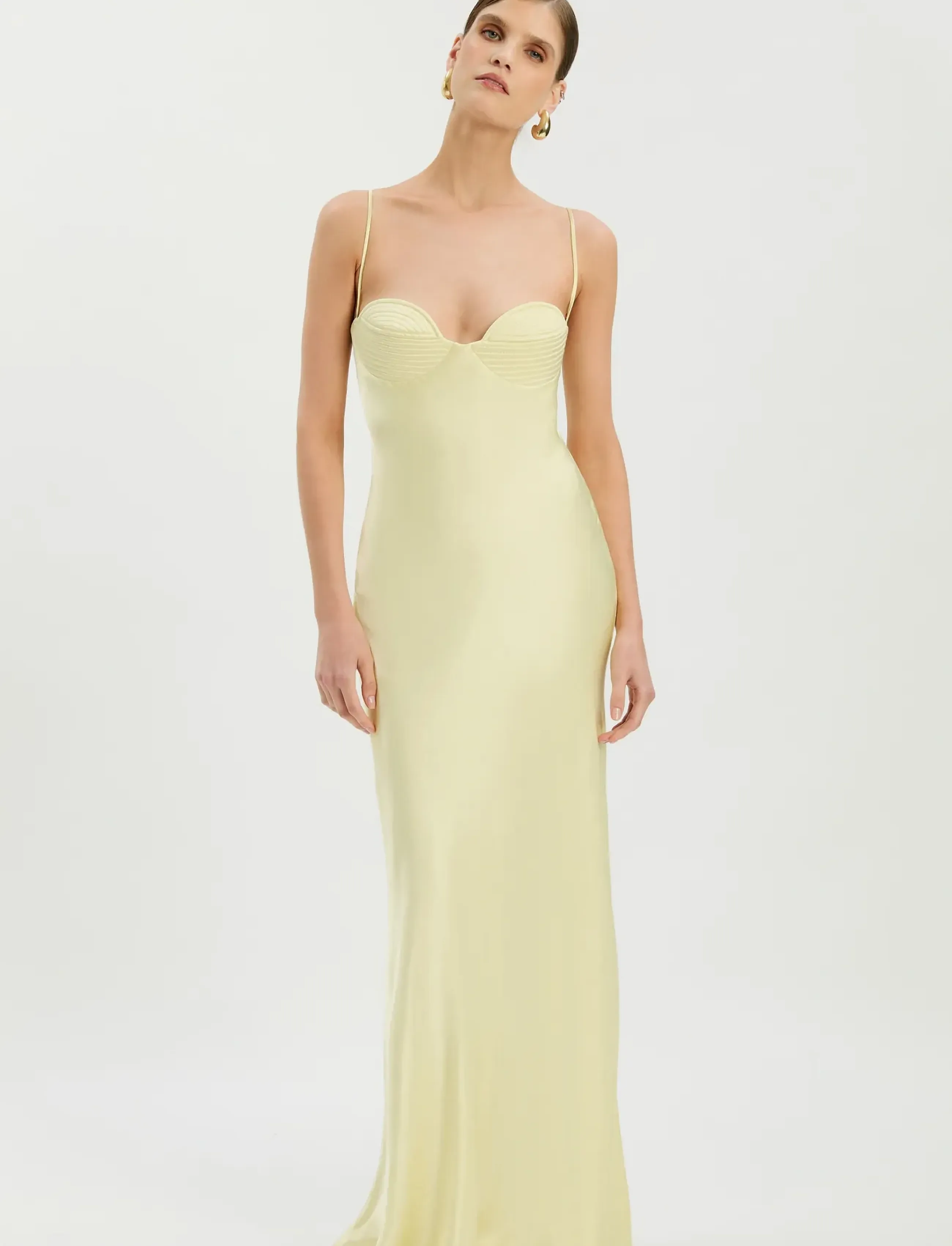 Bardot - DEVIN SATIN MAXI DRESS - evening dresses - lemn yelw - 4