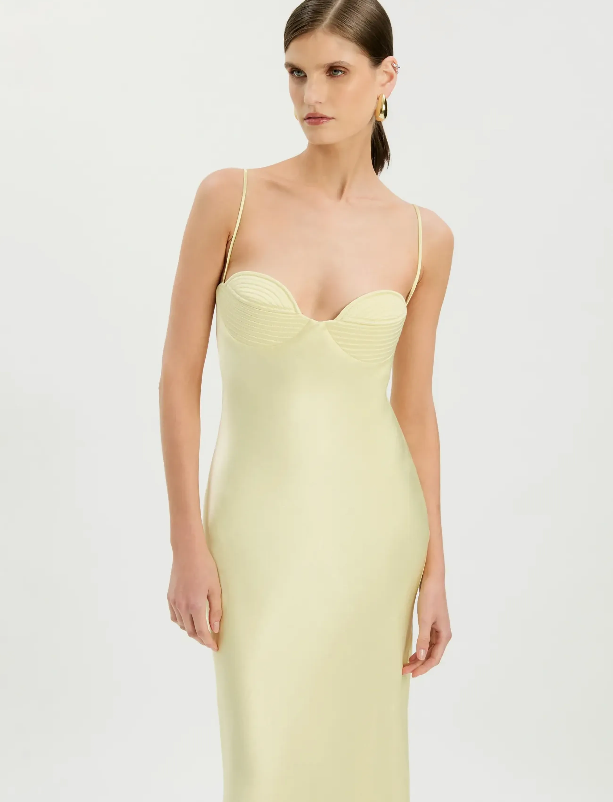 Bardot - DEVIN SATIN MAXI DRESS - evening dresses - lemn yelw - 5