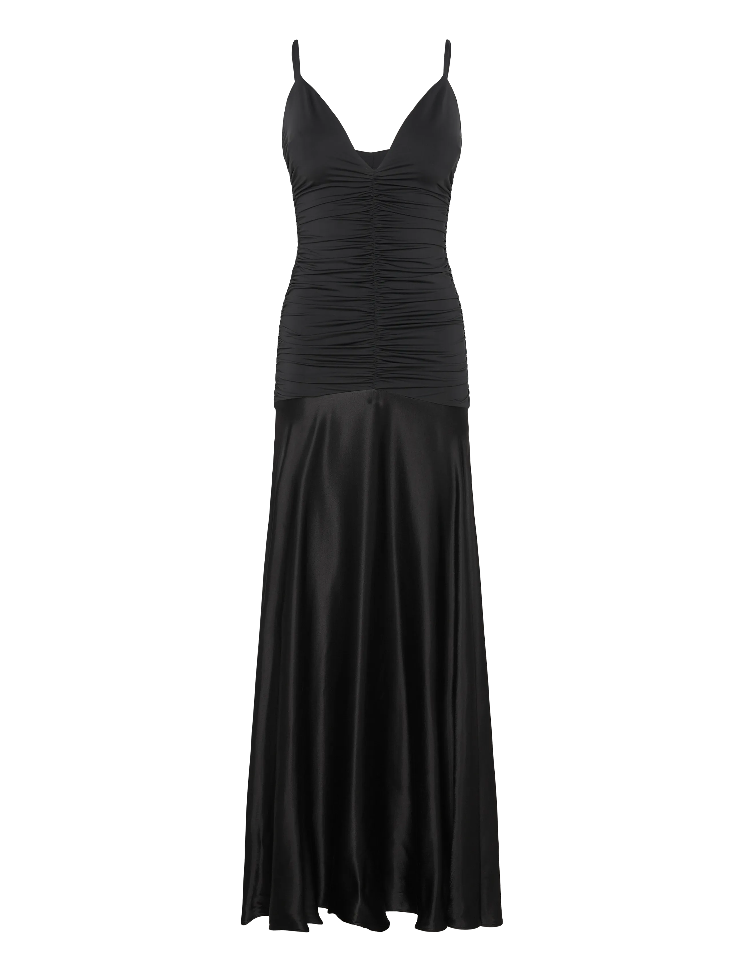 LAVANDA CONTRAST MAXI DRESS - BLACK