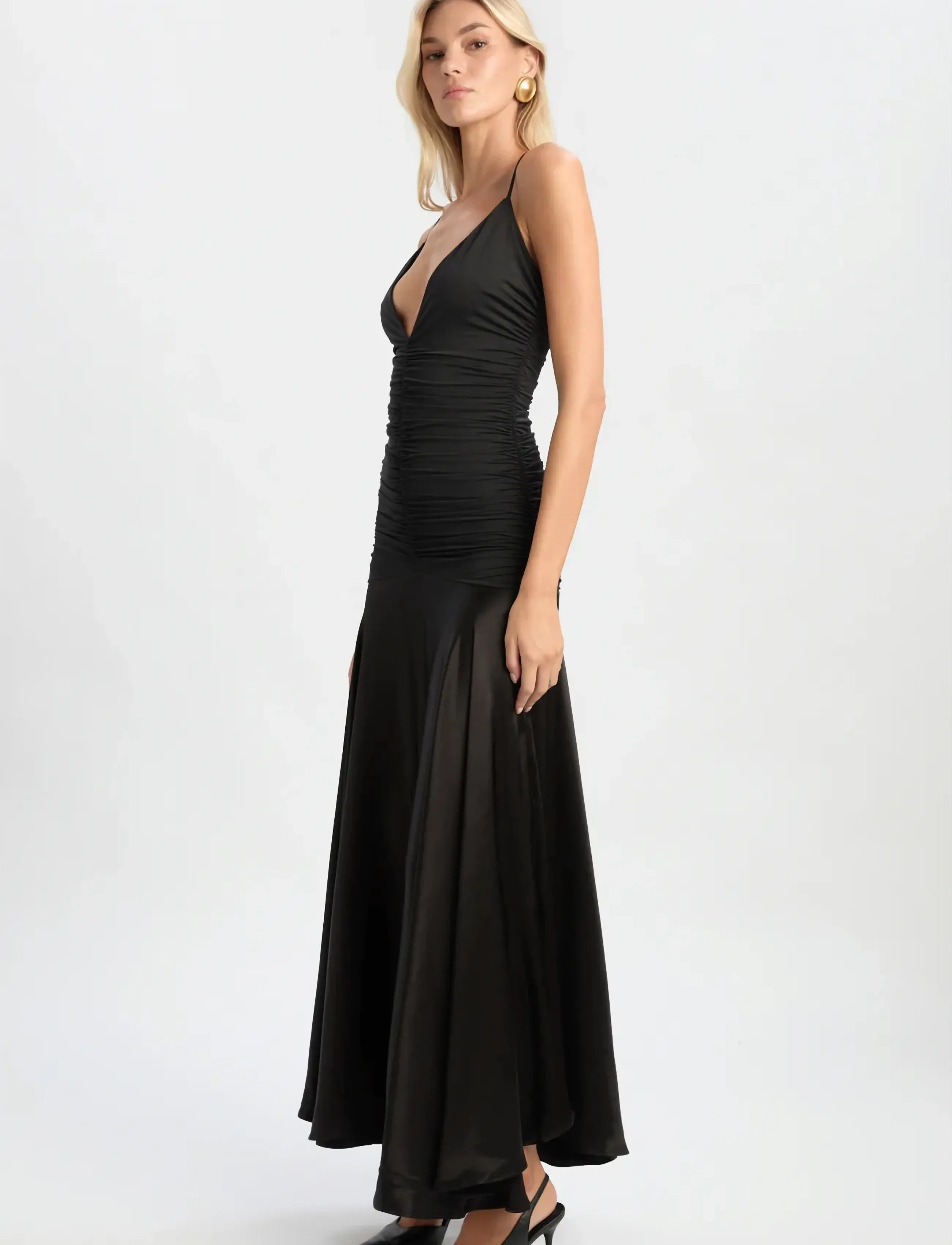 Bardot LAVANDA CONTRAST MAXI DRESS - Kleidung - BLACK / black