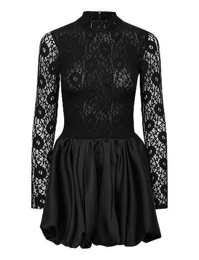bardot nadene velour long-sleeve mini dress Bardot Nadene Trim Off-The-Shoulder Mini Dress