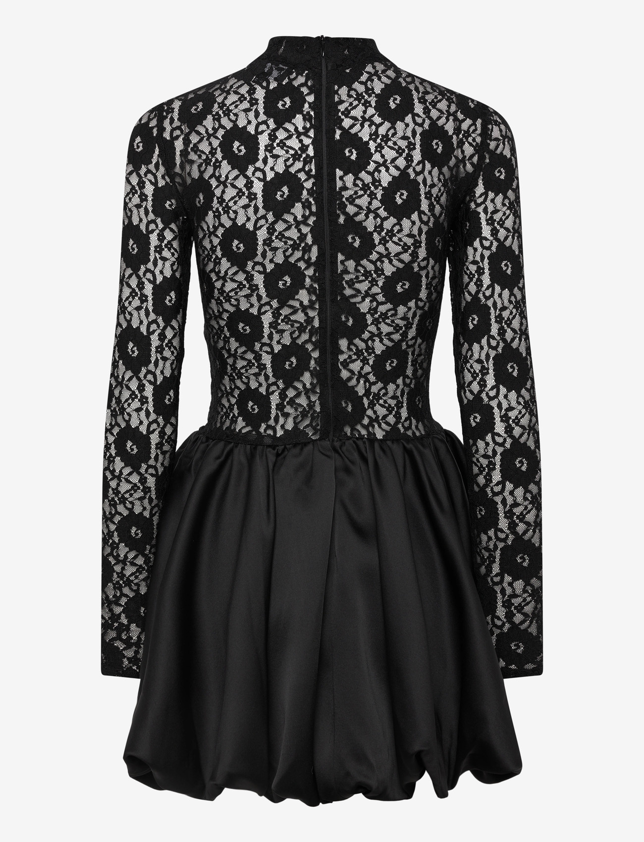 Bardot - YANA LACE SATIN MINI DRESS - spetsklänningar - black - 1