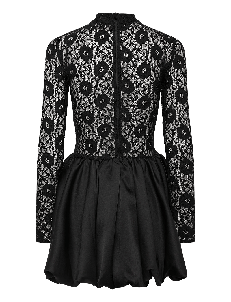 Bardot - YANA LACE SATIN MINI DRESS - blondekjoler - black - 1